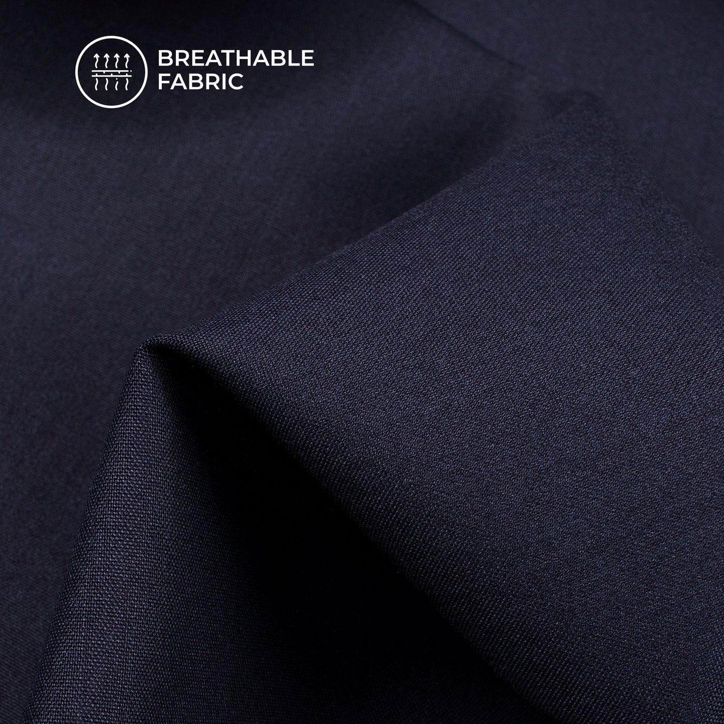 Navy Blue Plain Soft Touch Cotton Shirting Fabric (Width 58 Inches)