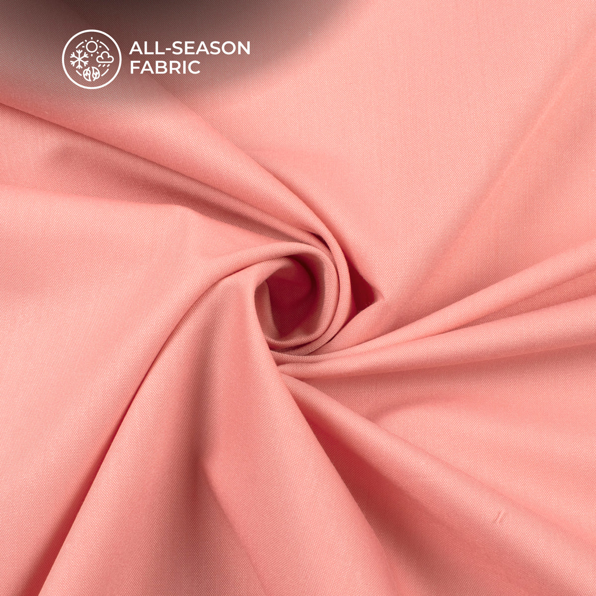 Rough Pink Plain Soft Touch Cotton Shirting Fabric (Width 58 Inches)