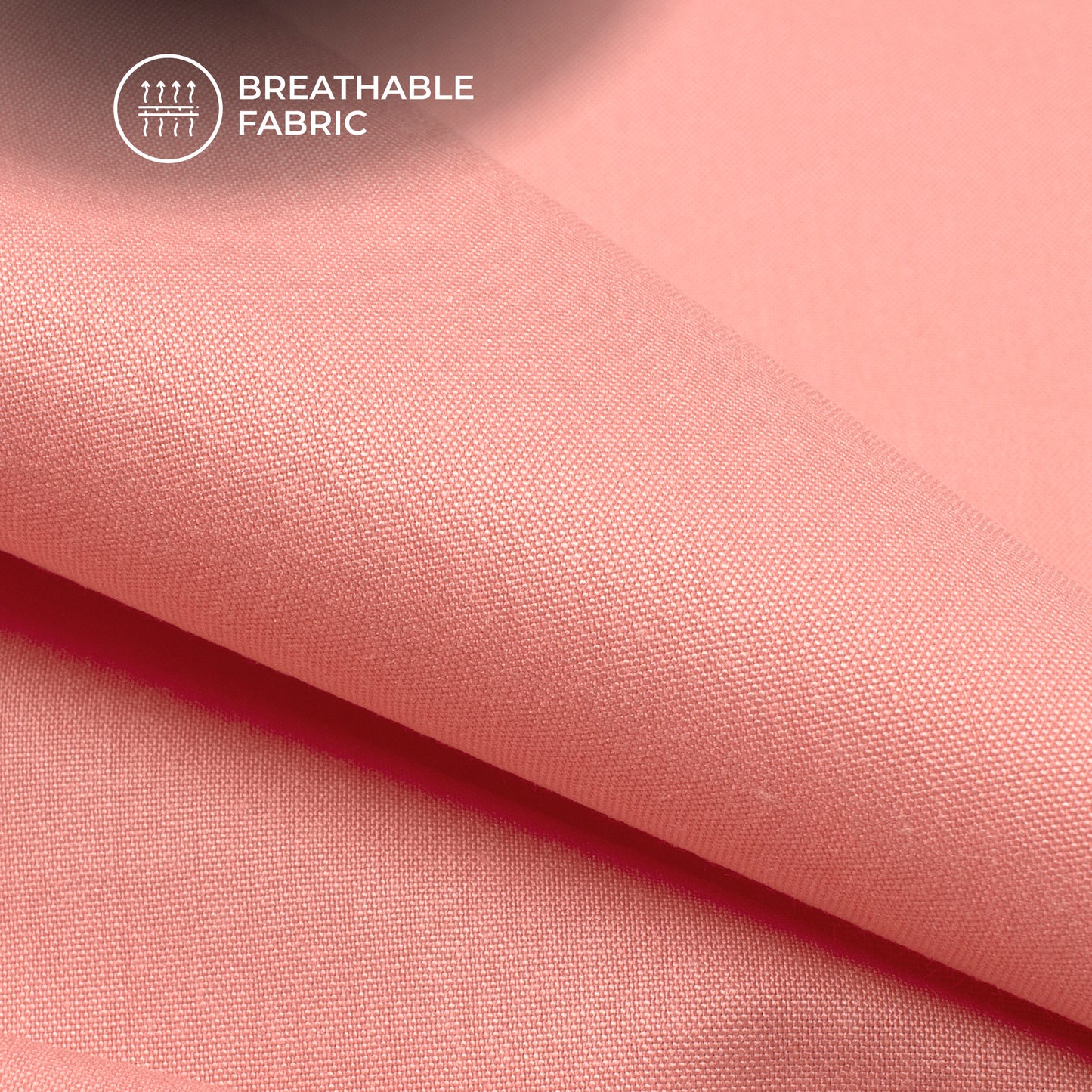Rough Pink Plain Soft Touch Cotton Shirting Fabric (Width 58 Inches)