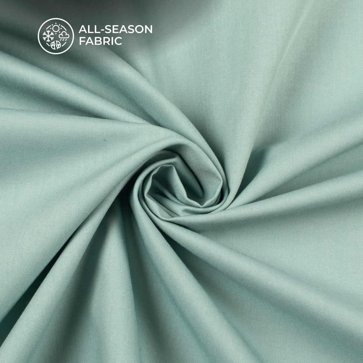 Teal Blue Plain Soft Touch Cotton Shirting Fabric (Width 58 Inches)