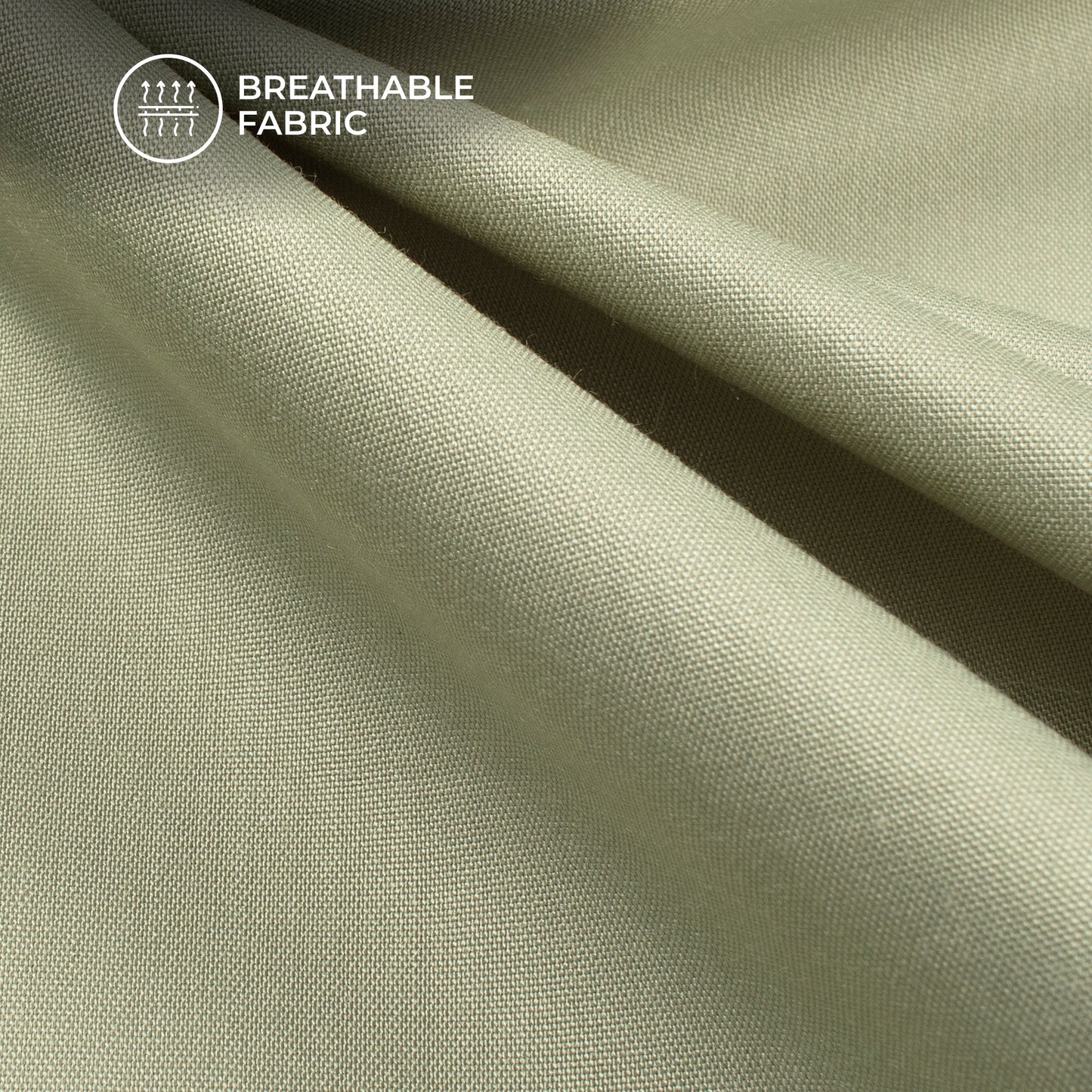 Pistachio Green Plain Soft Touch Cotton Shirting Fabric (Width 58 Inches)