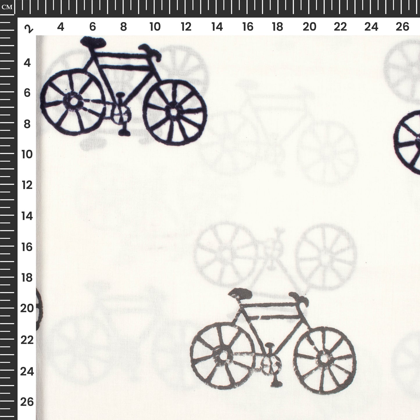 Monochrome Quirky Handblock Cotton Fabric