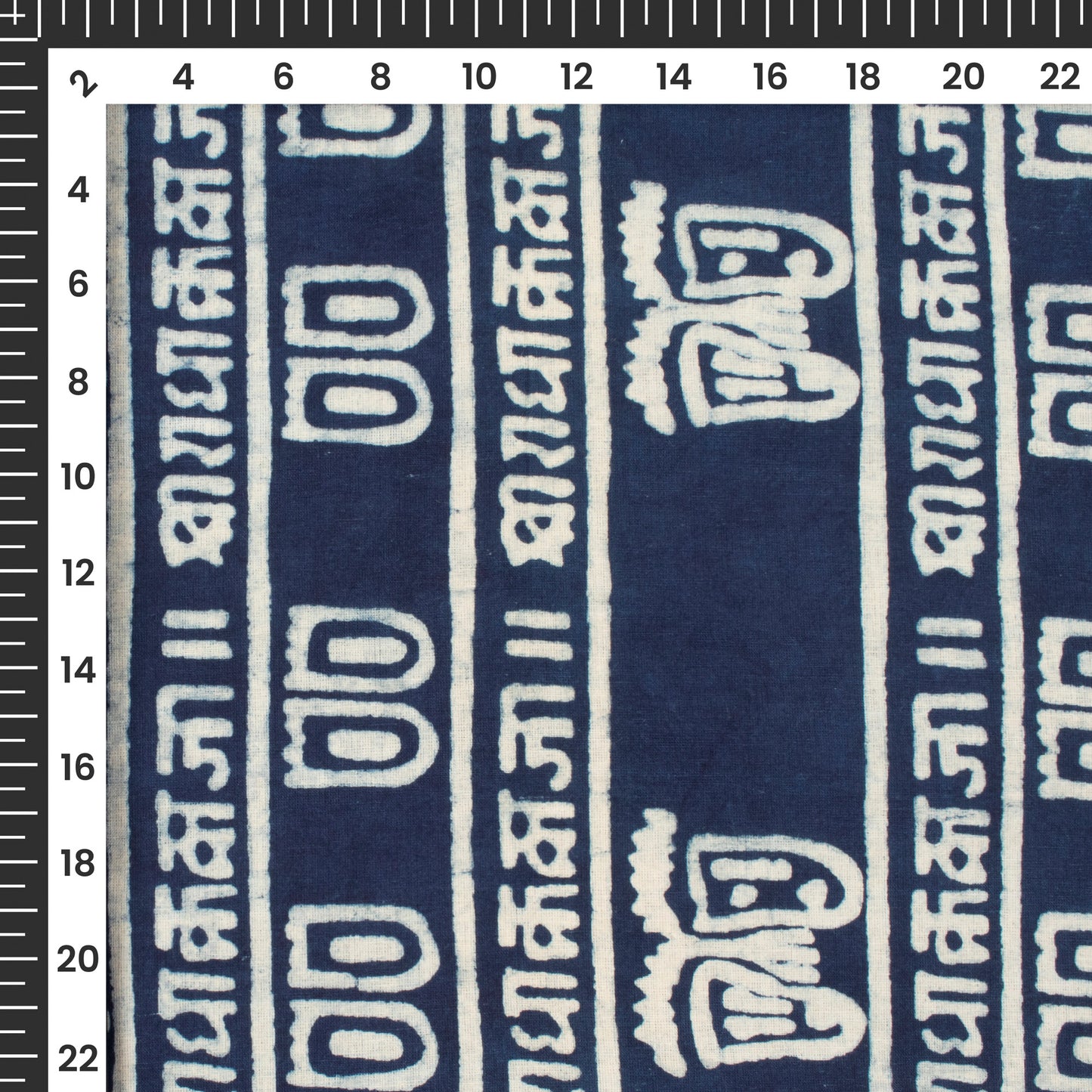 Indigo Handblock Pure Cotton Fabric