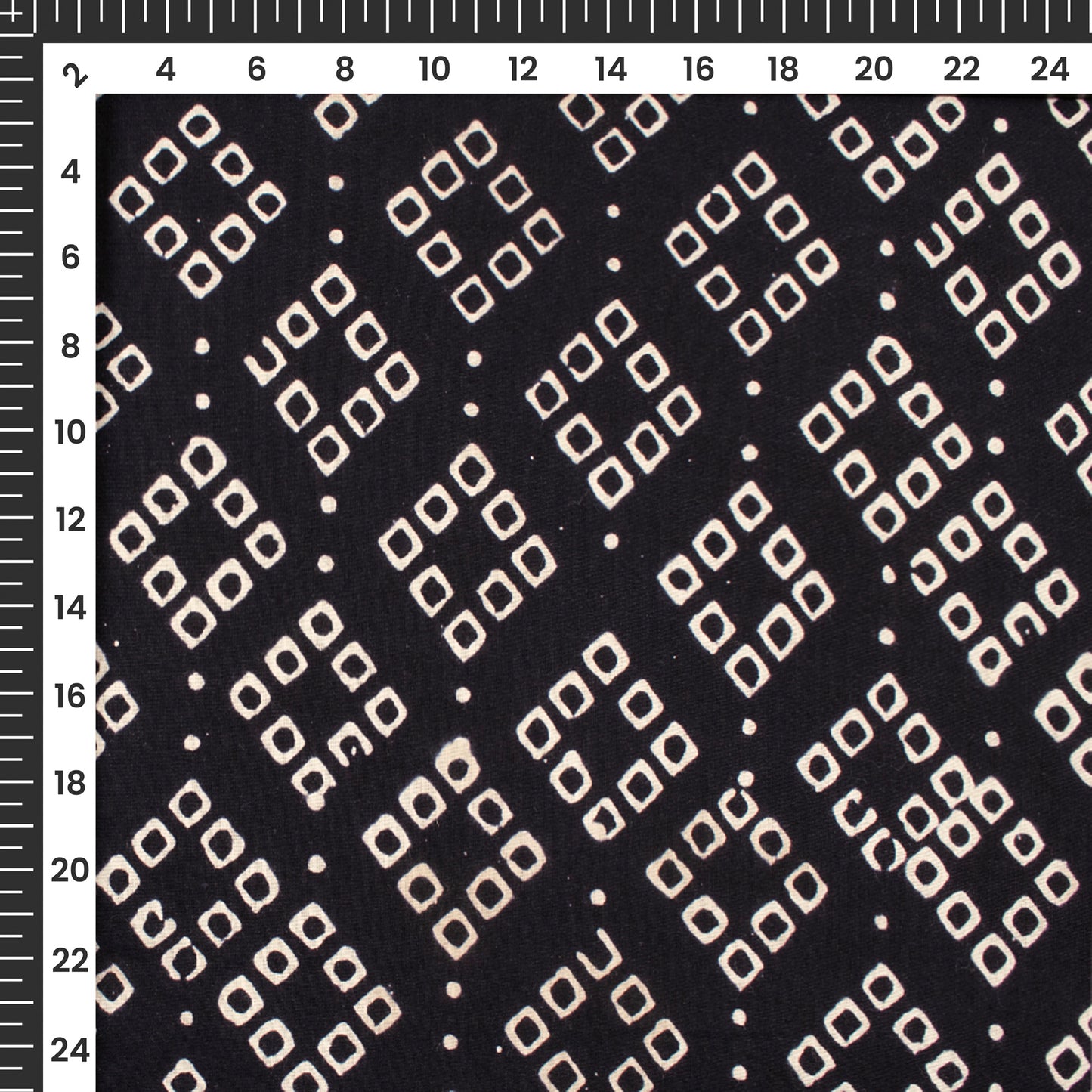 Monochrome Handblock Pure Cotton Fabric