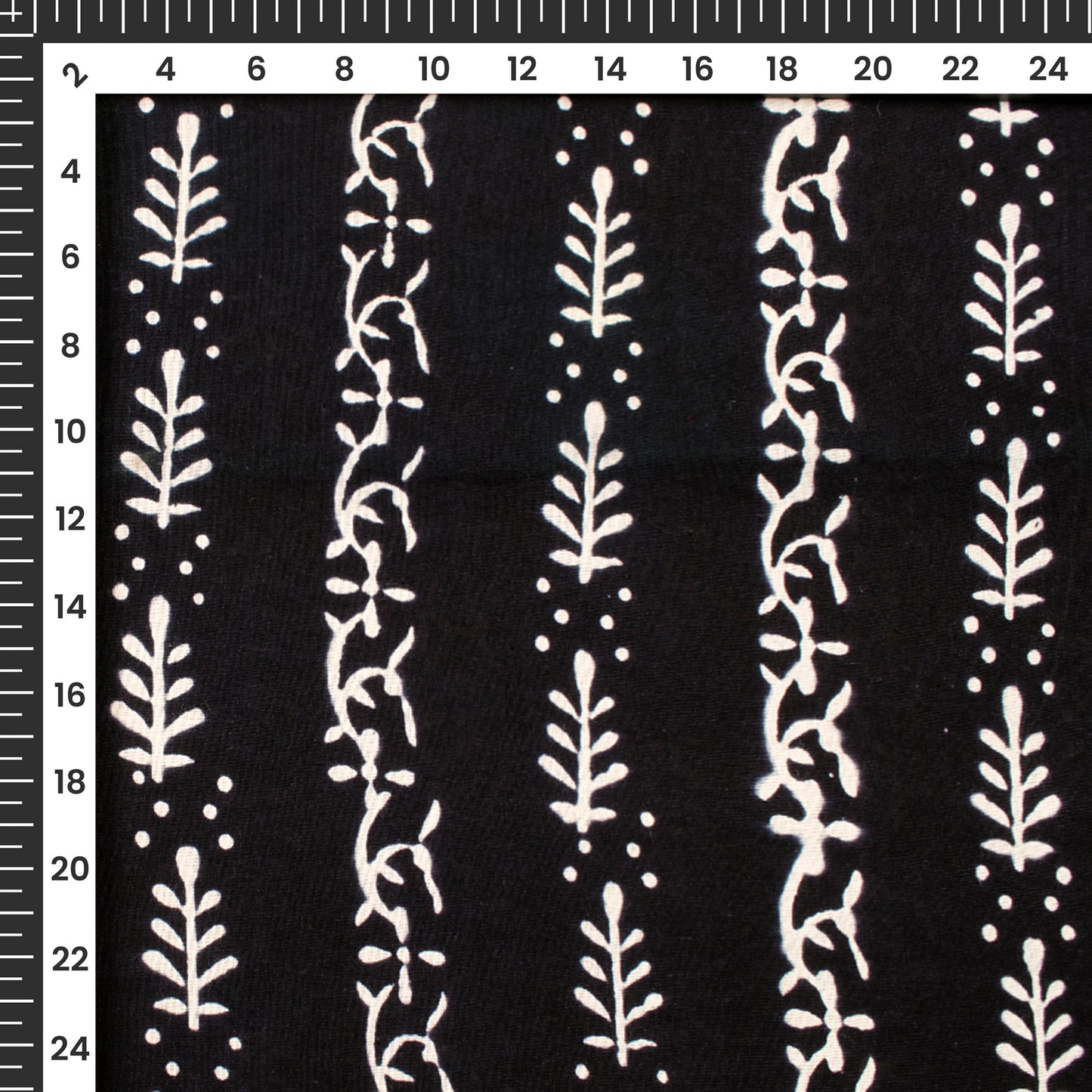 Monochrome Handblock Pure Cotton Fabric