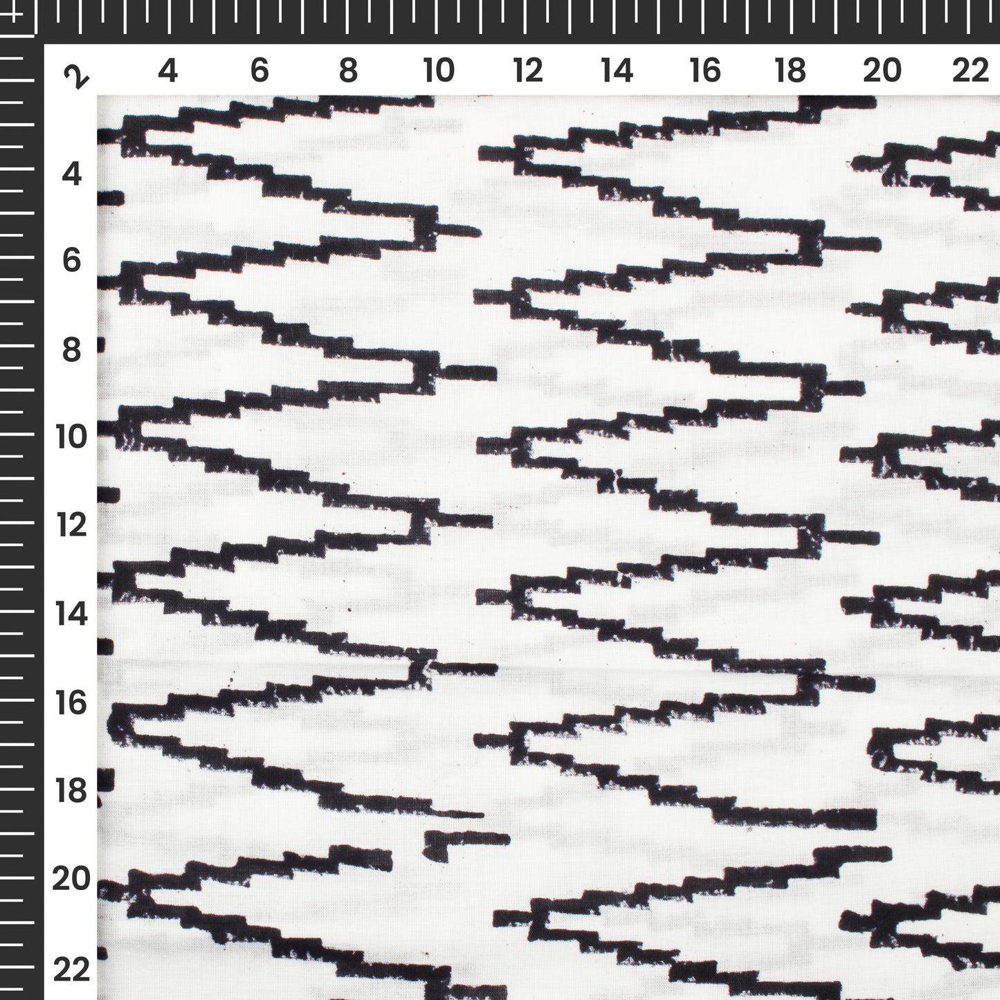Monochrome Handblock Pure Cotton Fabric