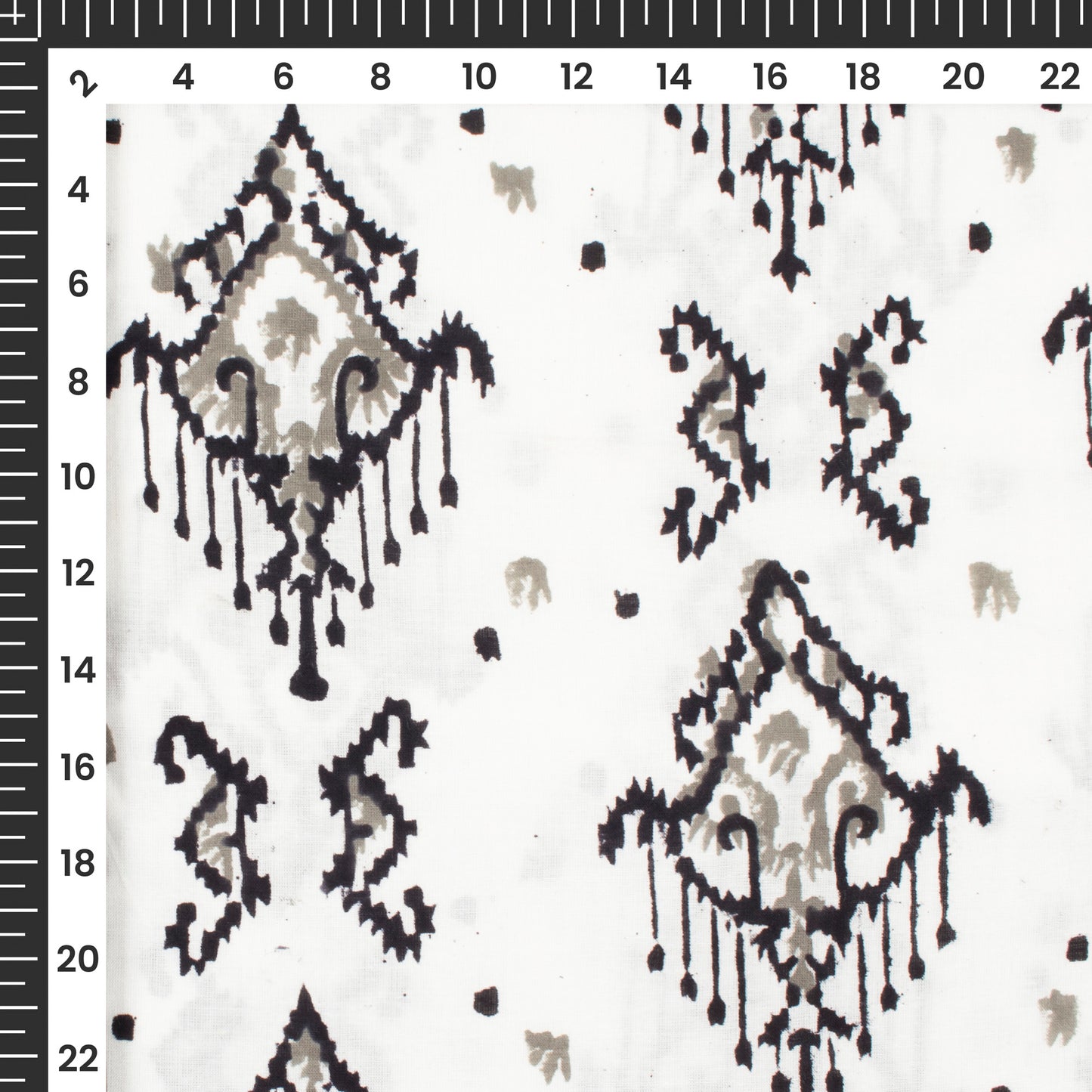 Monochrome Handblock Pure Cotton Fabric