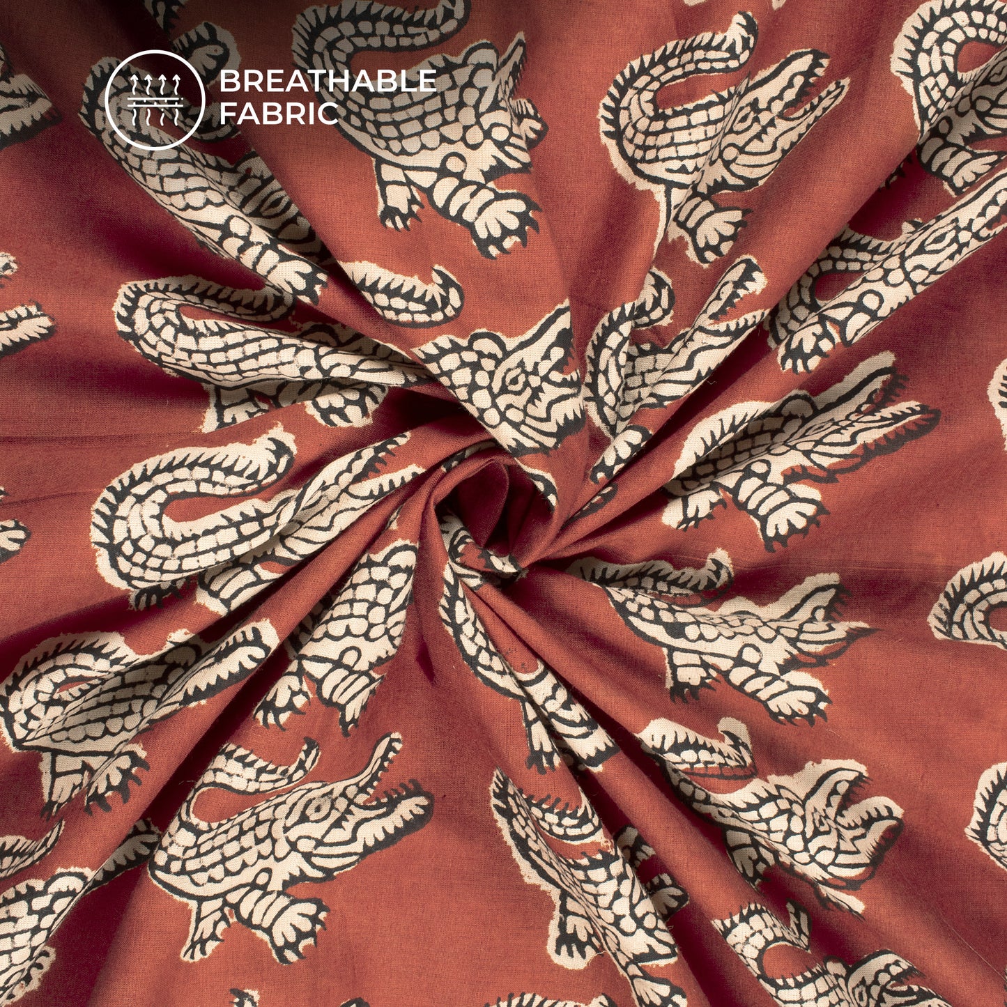 Animal Bagru Handblock Pure Cotton Fabric