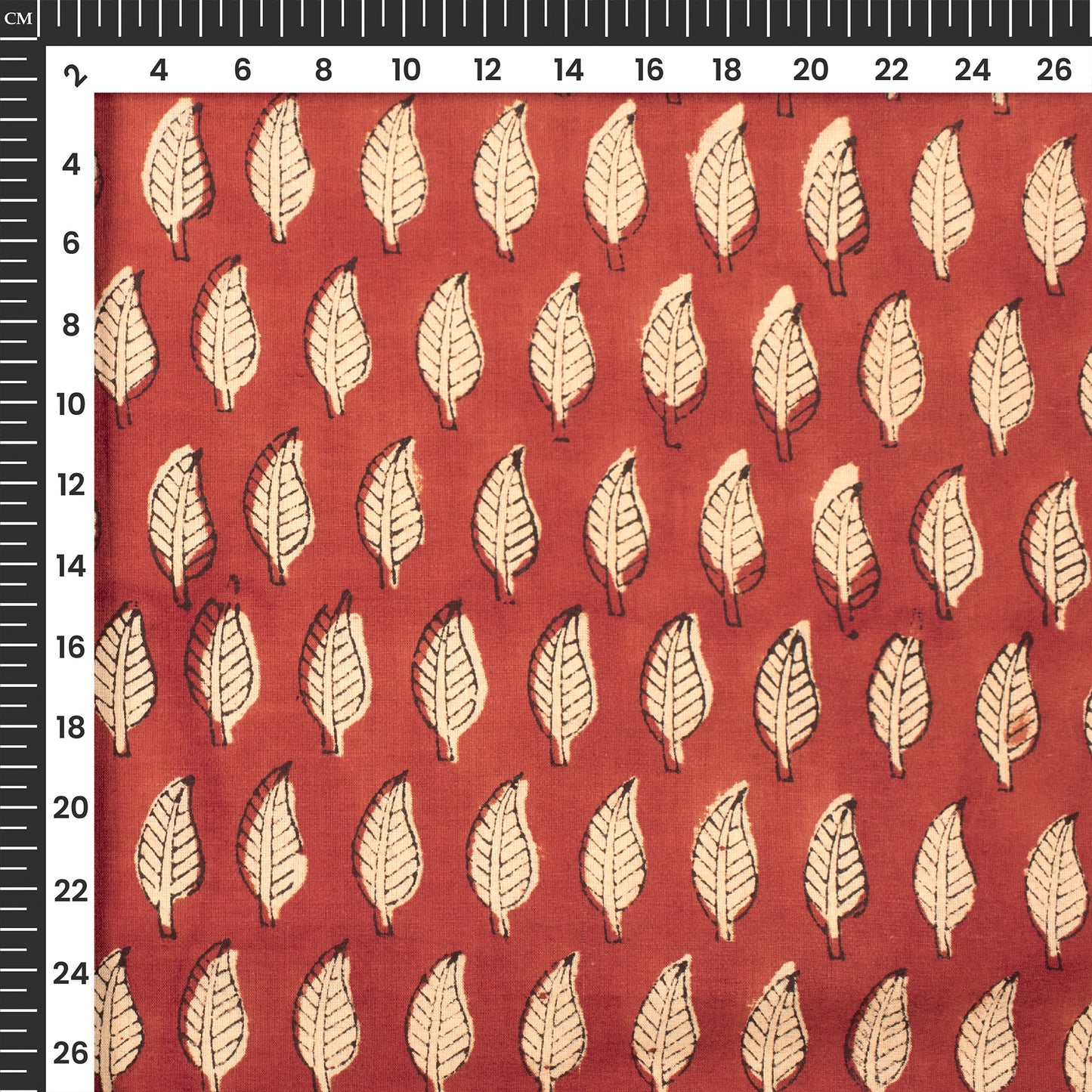 Leaf Bagru Handblock Pure Cotton Fabric