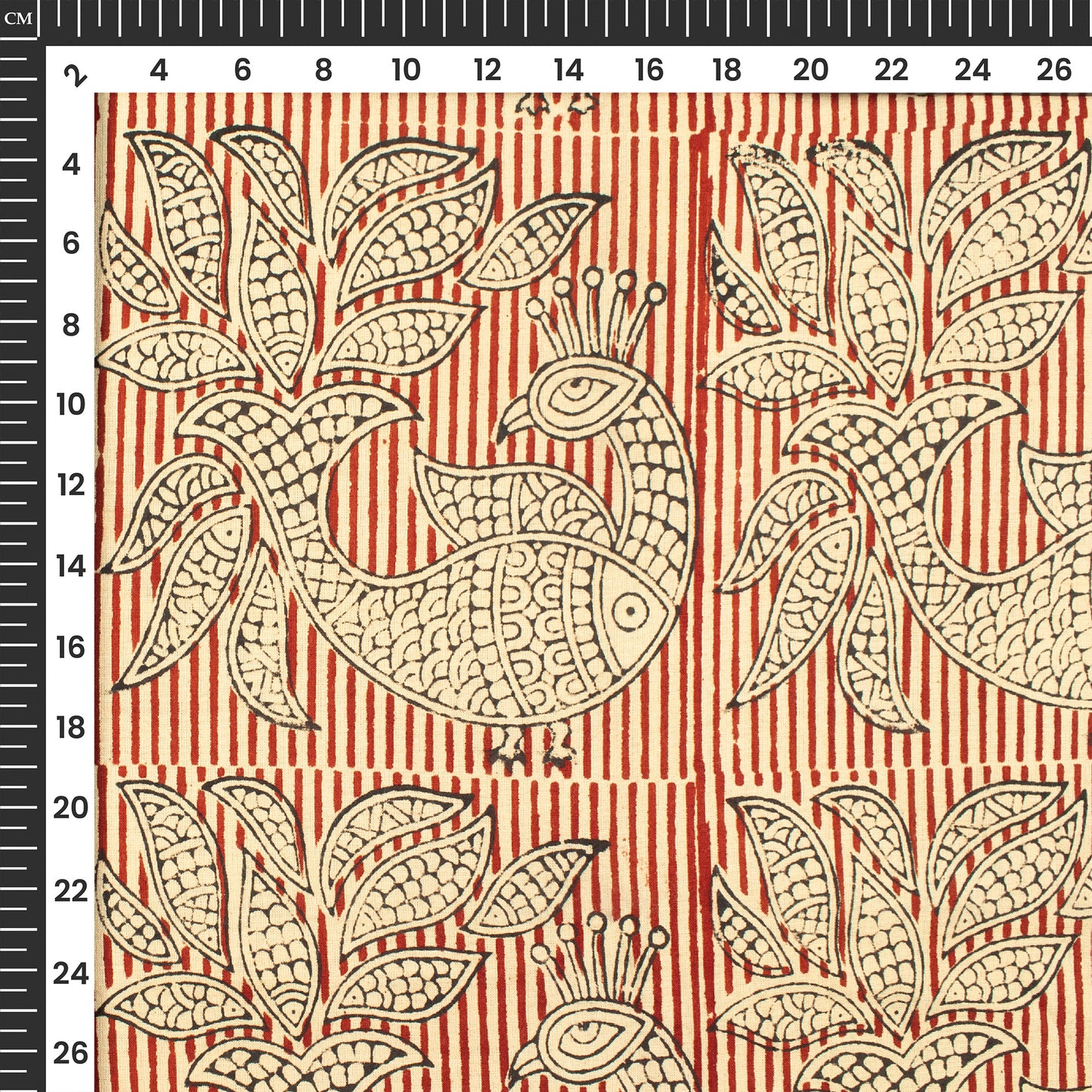 Peacock Bagru Handblock Pure Cotton Fabric