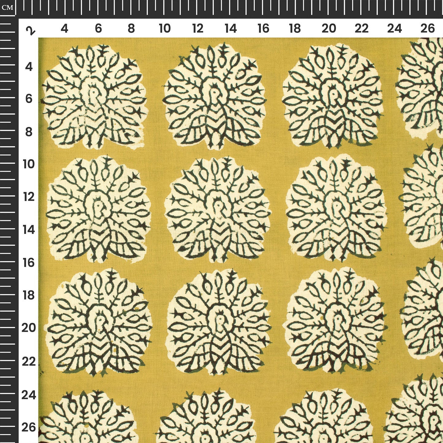 Peacock Bagru Handblock Pure Cotton Fabric