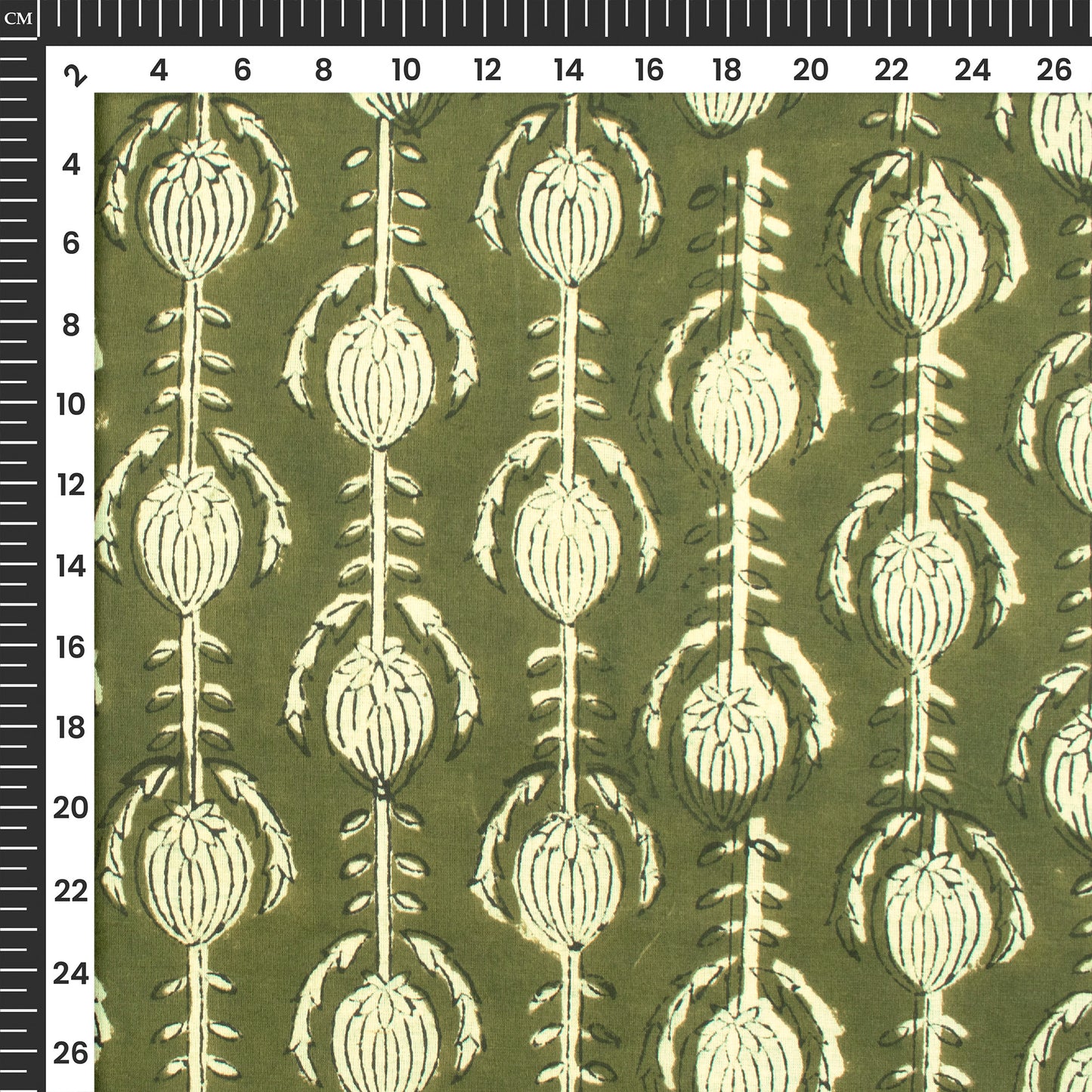Floral Bagru Handblock Pure Cotton Fabric