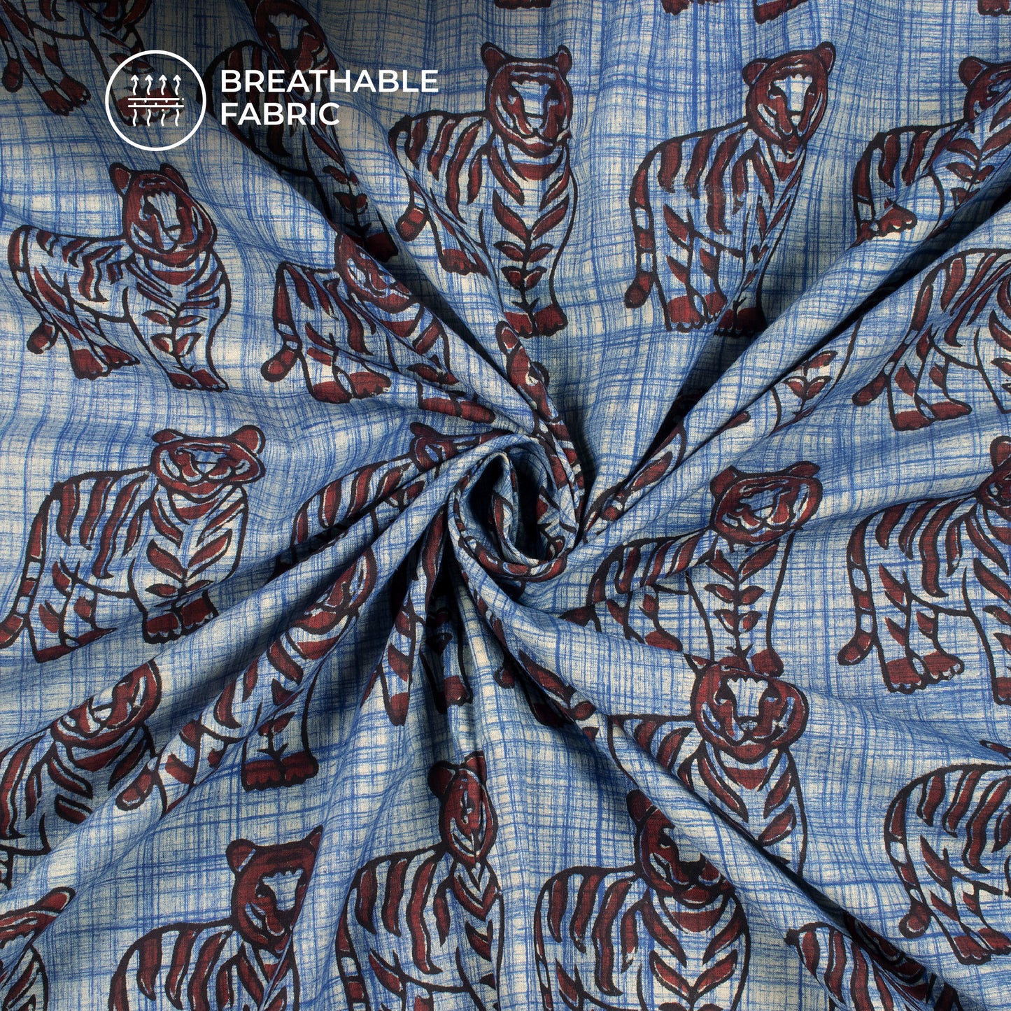 Animal Bagru Handblock Pure Cotton Fabric
