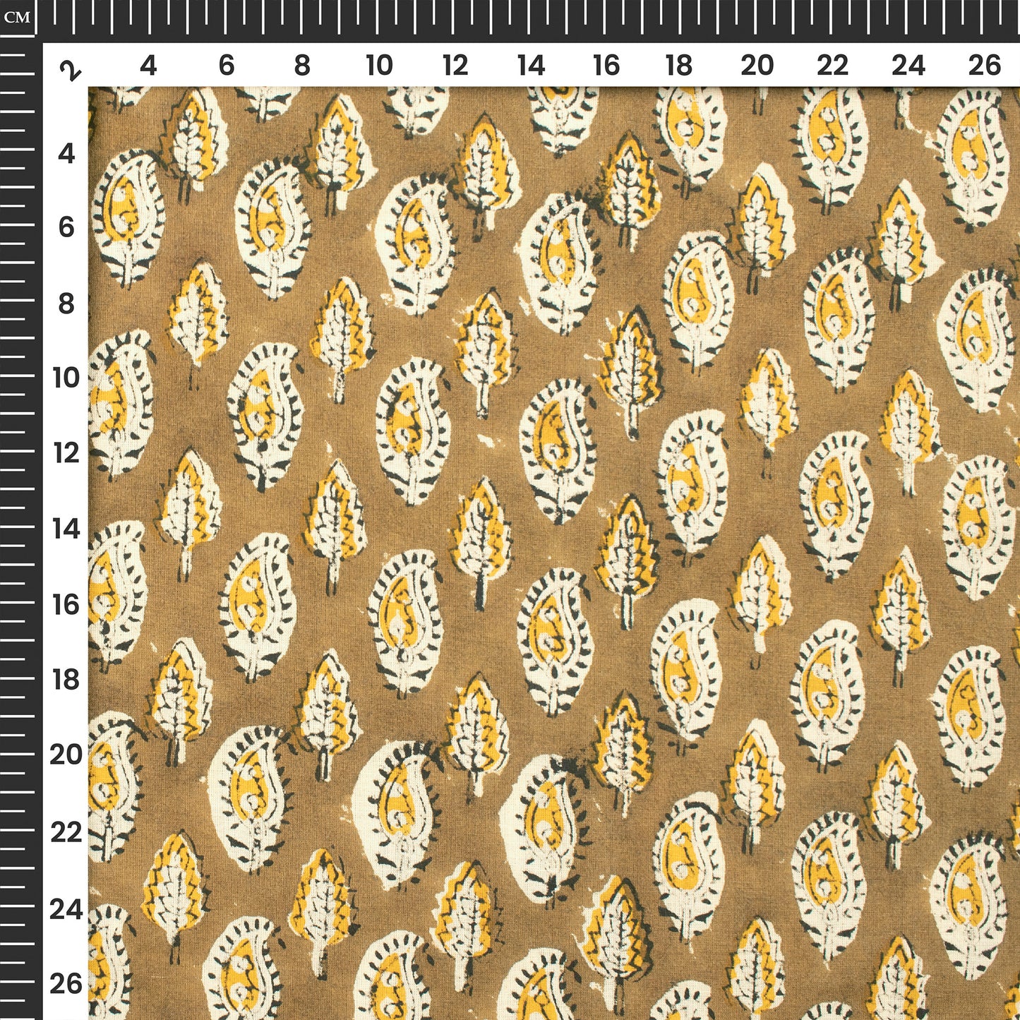 Paisley Bagru Handblock Pure Cotton Fabric