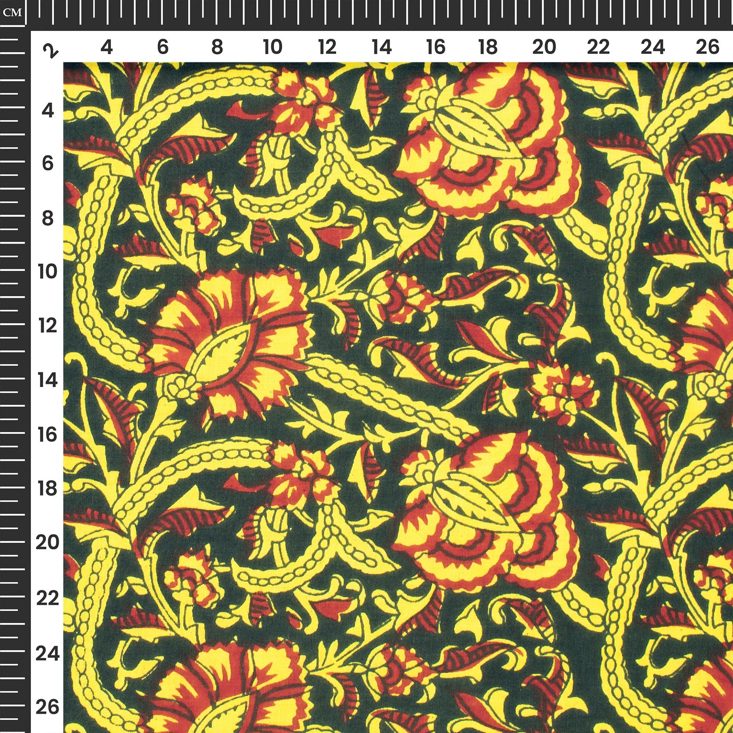 Floral Bagru Handblock Pure Cotton Fabric