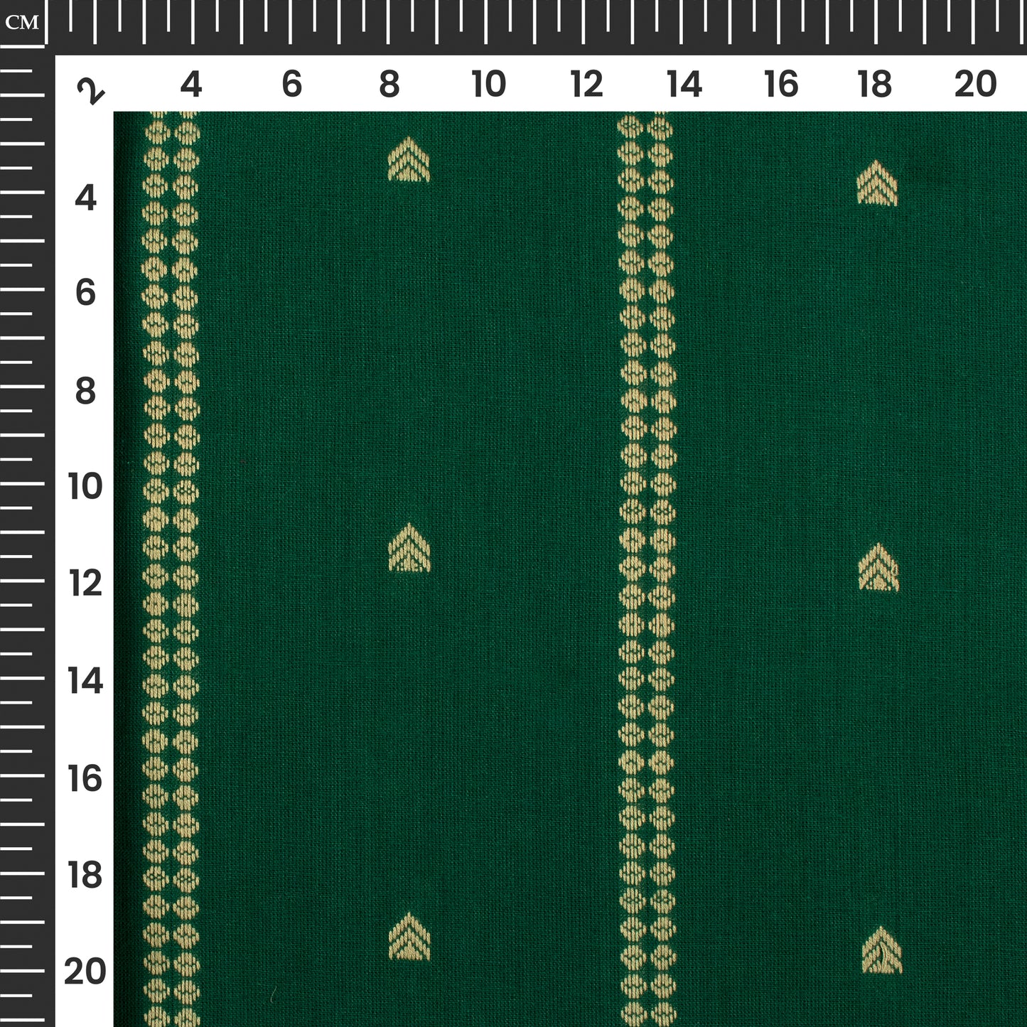 Sacramento Green Traditional Stripes Dobby Handloom Cotton Fabric