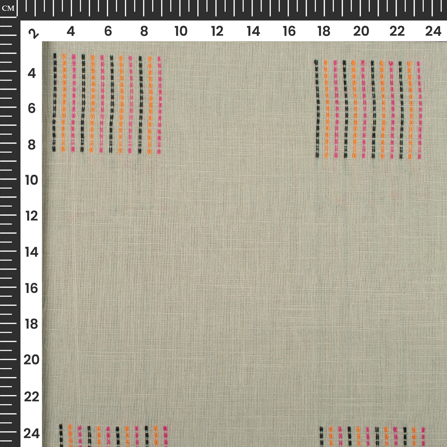 Rhino Grey Thread Stripes Dobby Handloom Cotton Fabric