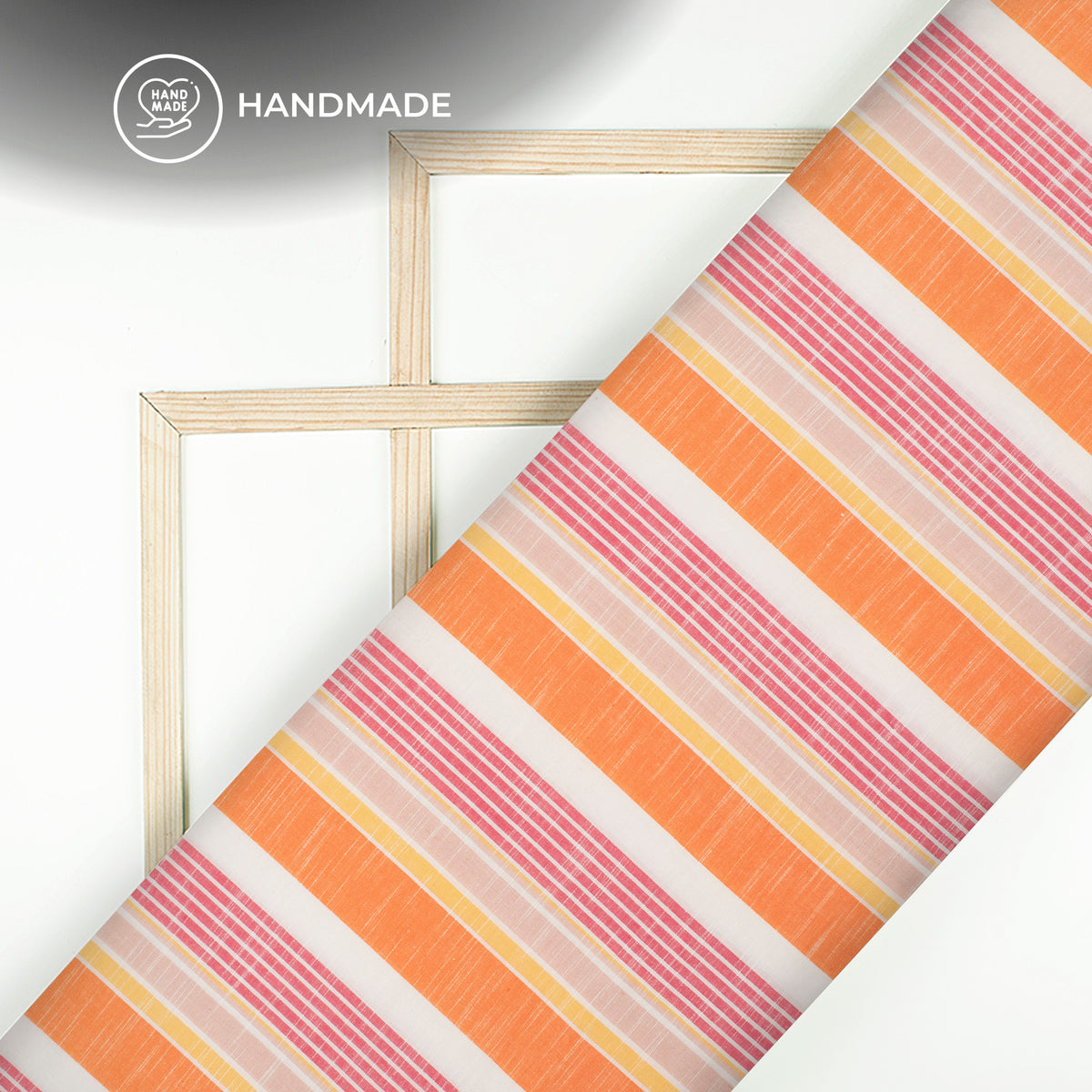 Exclusive Slub Stripes Pure Handloom Cotton Fabric