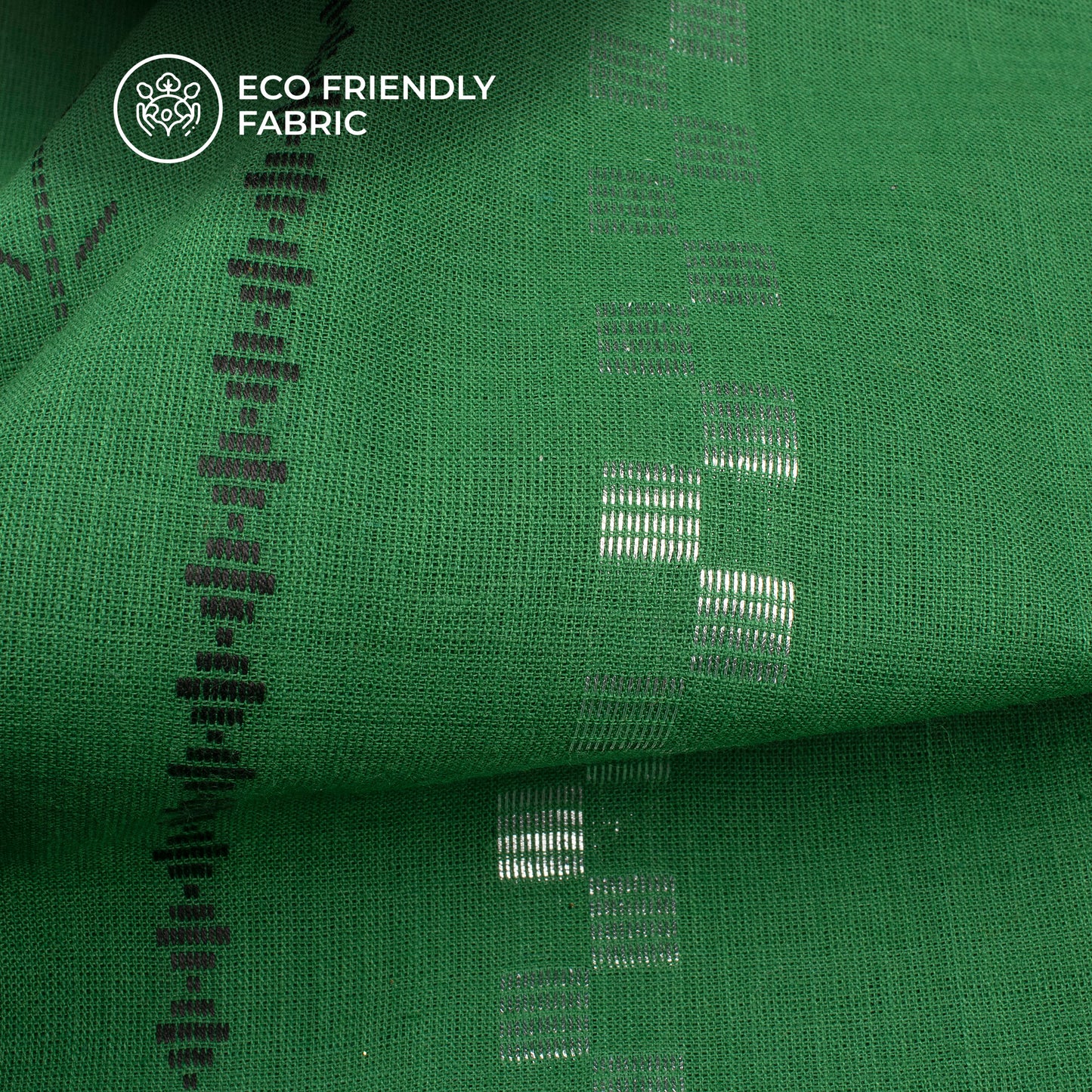 Exclusive Foil Dobby Pure Handloom Cotton Slub Fabric