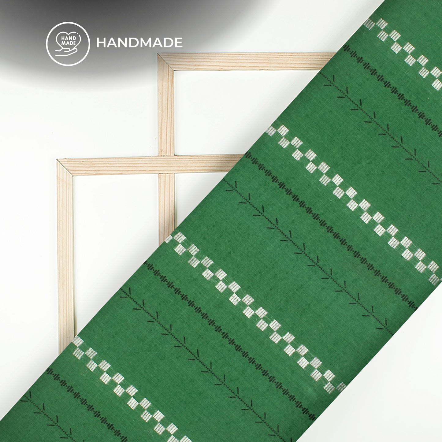Exclusive Foil Dobby Pure Handloom Cotton Slub Fabric