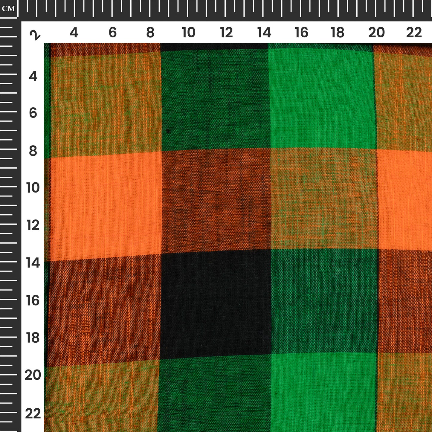 Multi-Color Checked Handloom Cotton Fabric