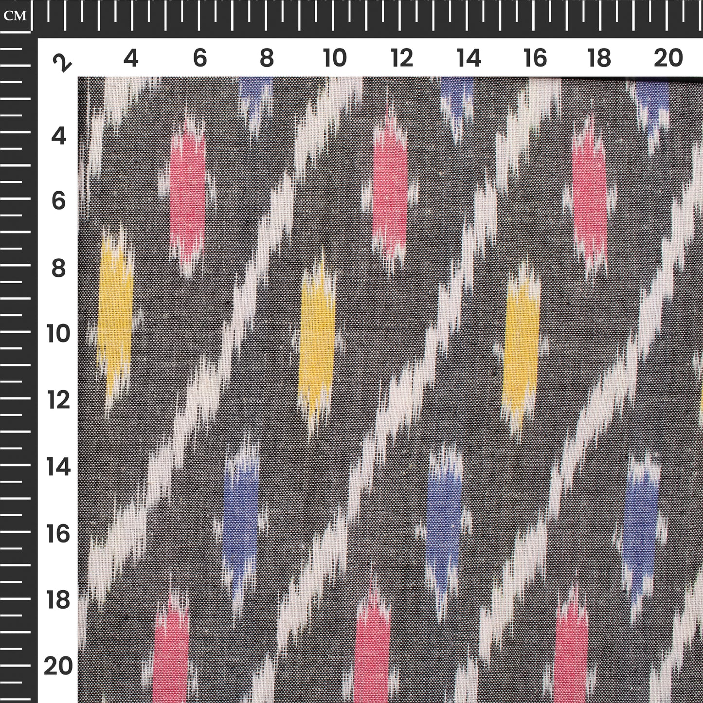 Grey Stripes Pre-Washed Pochampally Ikat Cotton Fabric