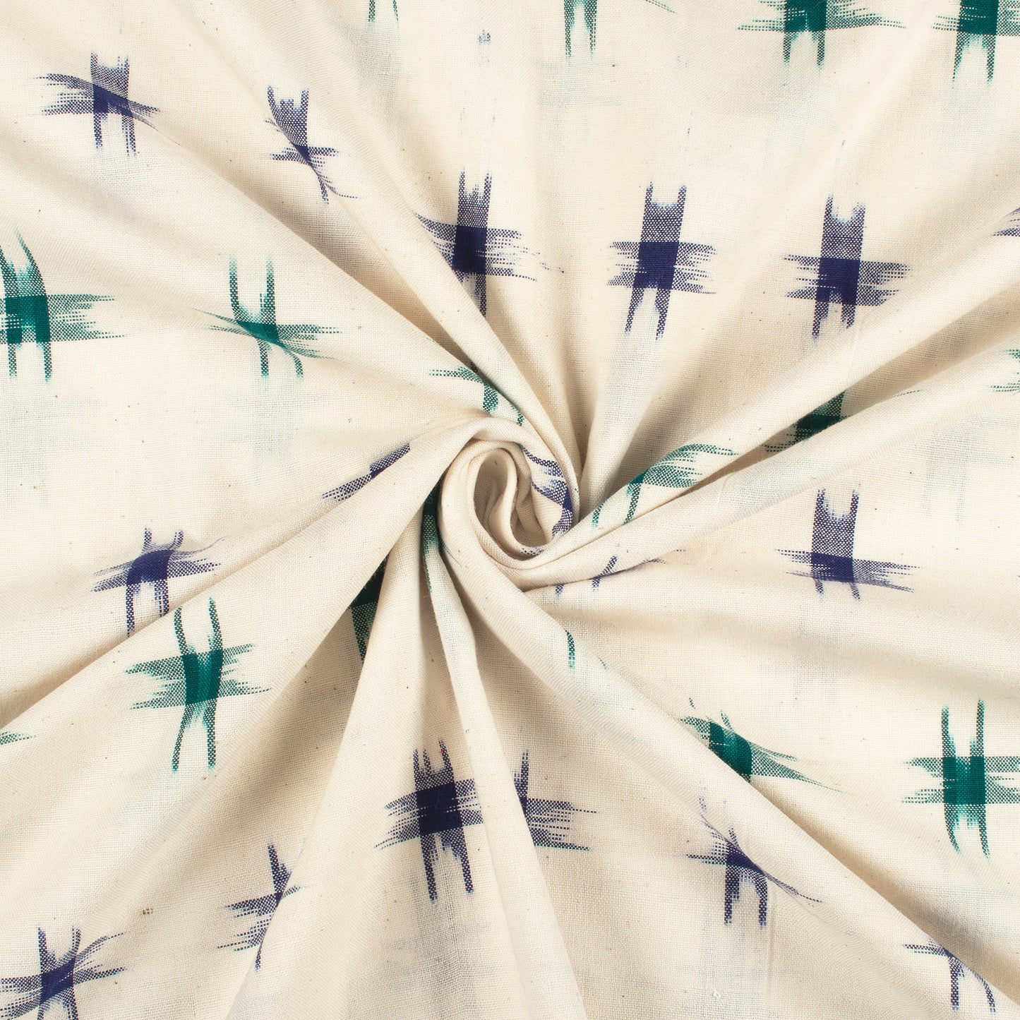 Pre-Washed Pochampally Double Ikat Cotton Fabric