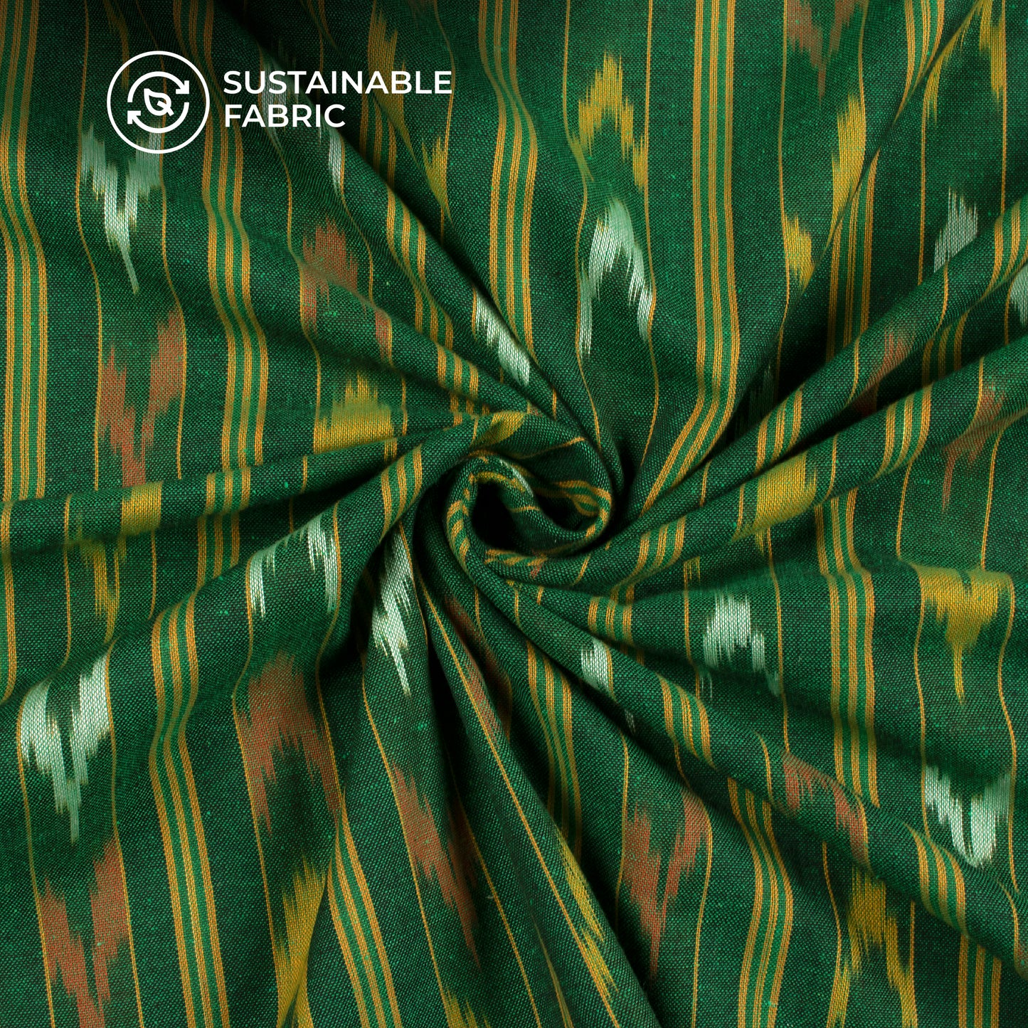 Pre-Washed Pochampally Ikat Weave Cotton Fabric