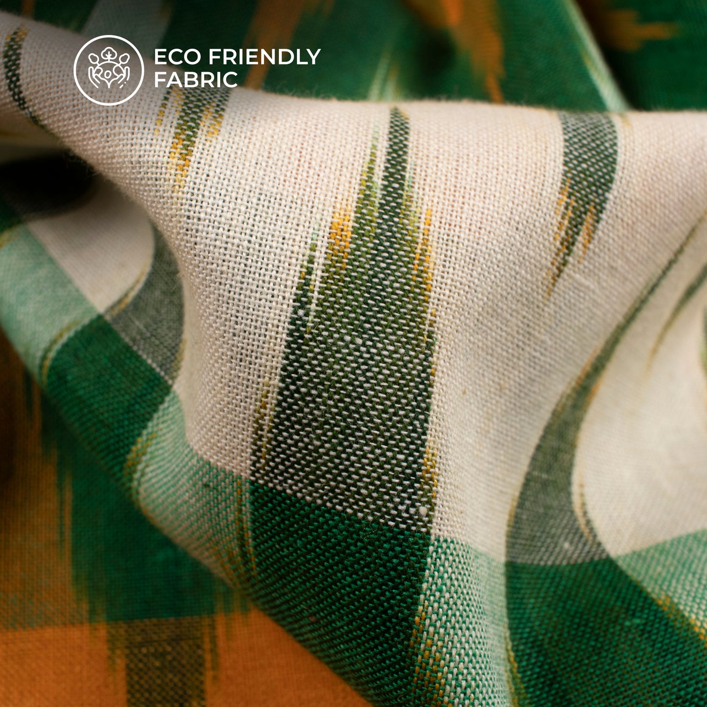 Pre-Washed Pochampally 3D Ikat Weave Cotton Fabric