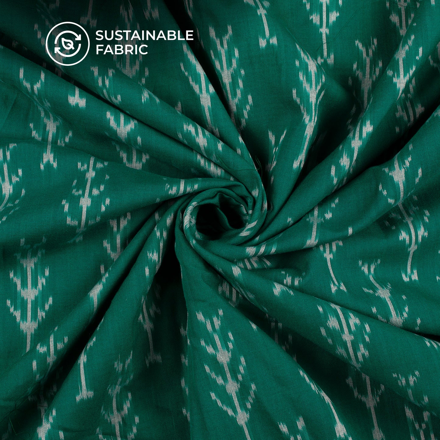 Pre-Washed Pochampally Mercerized Ikat Weave Cotton Fabric