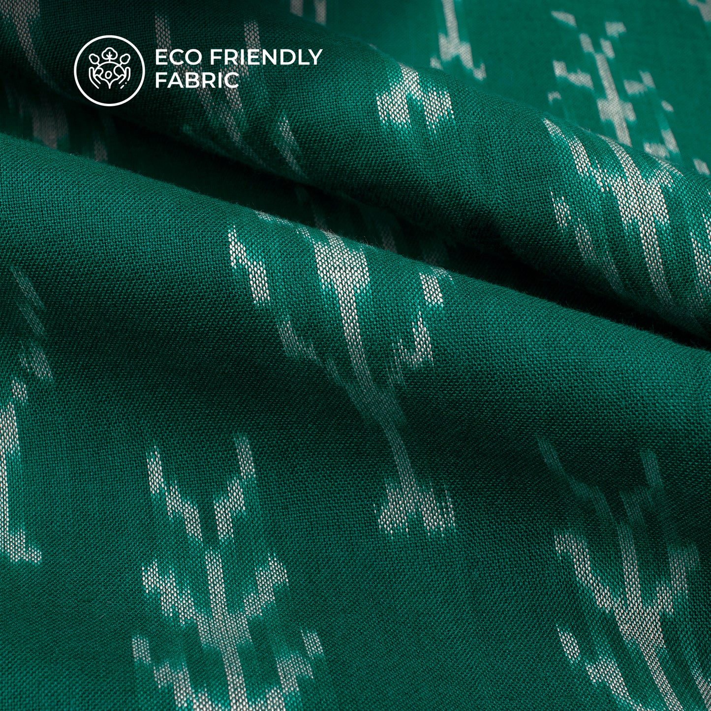 Pre-Washed Pochampally Mercerized Ikat Weave Cotton Fabric