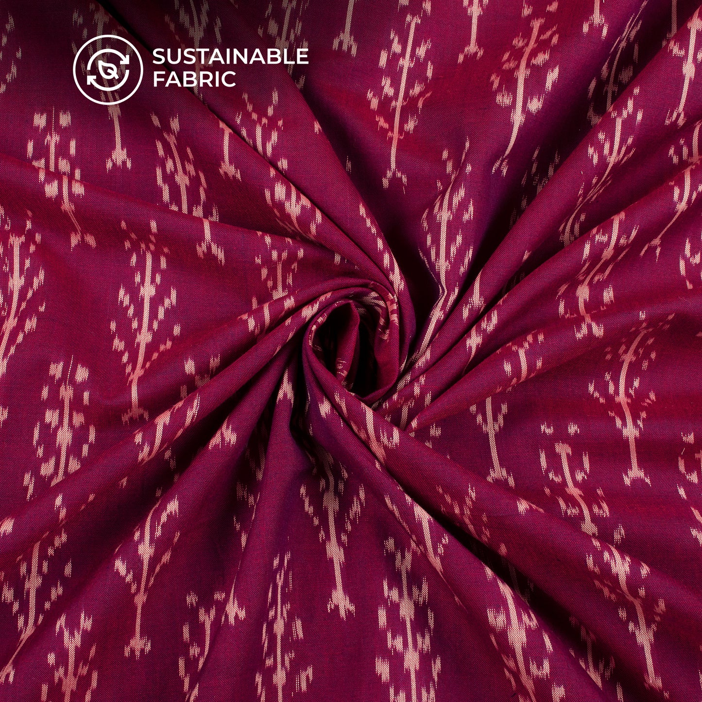 Pre-Washed Pochampally Mercerized Ikat Weave Cotton Fabric