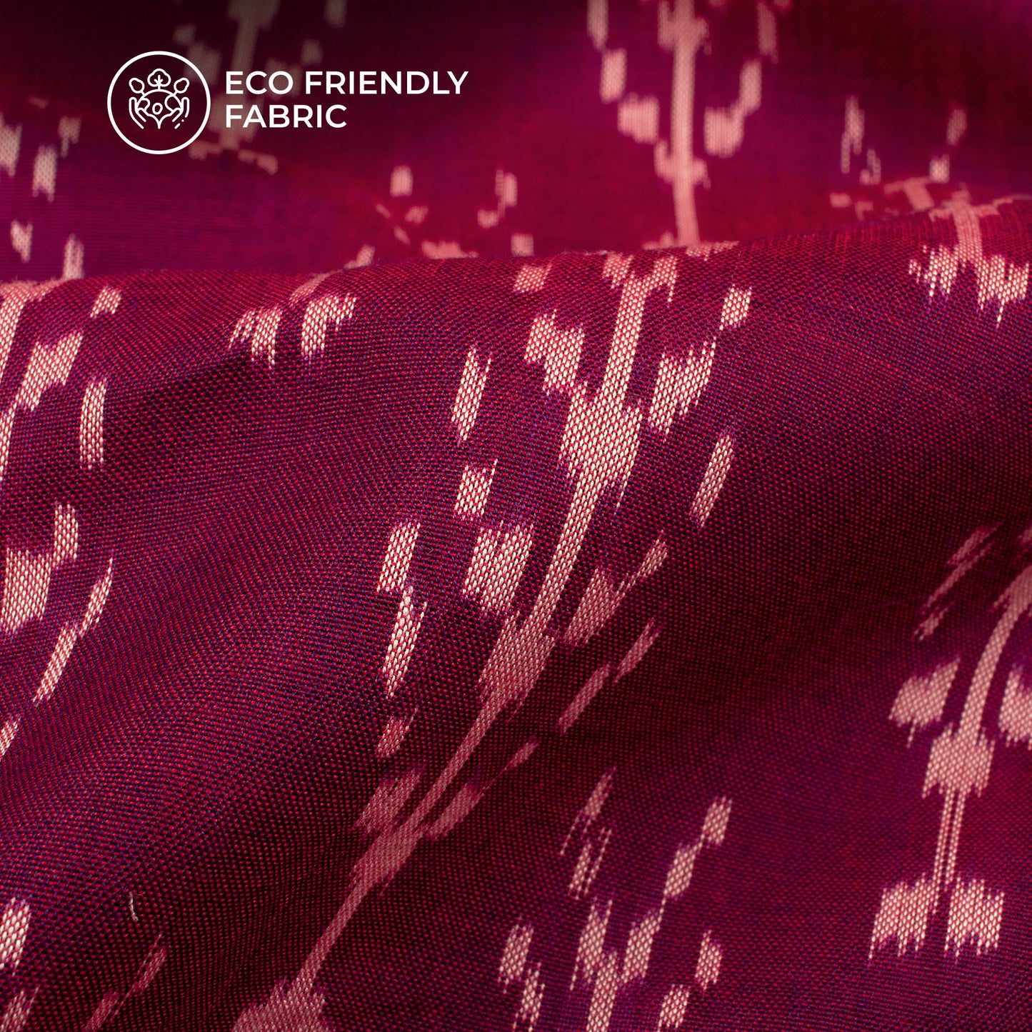 Pre-Washed Pochampally Mercerized Ikat Weave Cotton Fabric