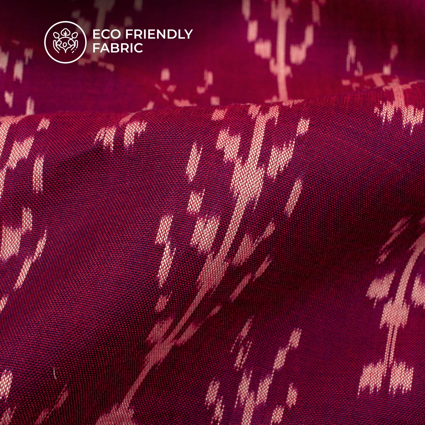 Pre-Washed Pochampally Mercerized Ikat Weave Cotton Fabric