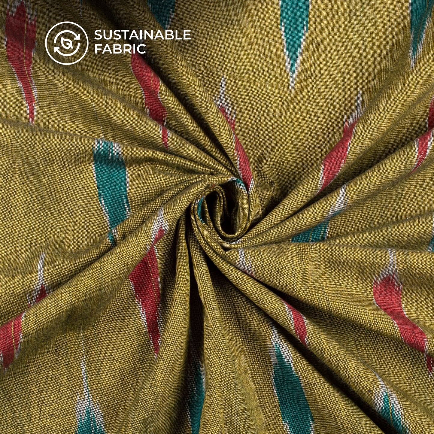 Pre-Washed Pochampally Ikat Weave Cotton Fabric