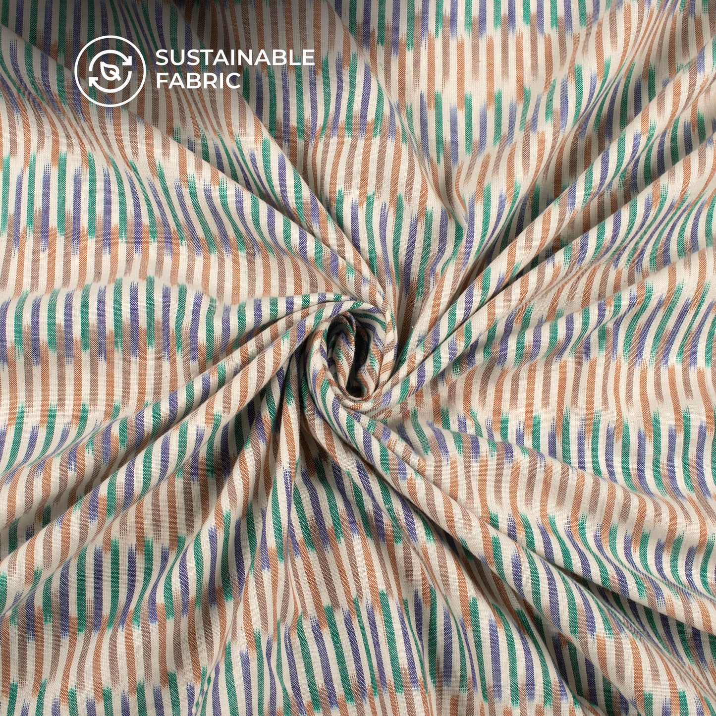 Pre-Washed Pochampally Ikat Weave Cotton Fabric