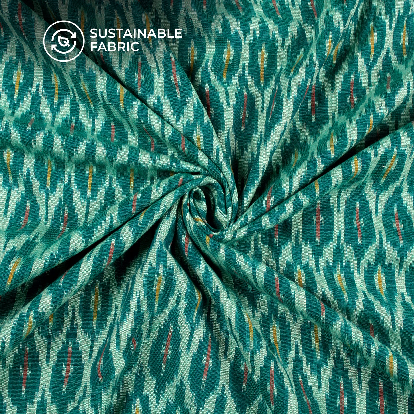 Pre-Washed Pochampally Ikat Weave Cotton Fabric