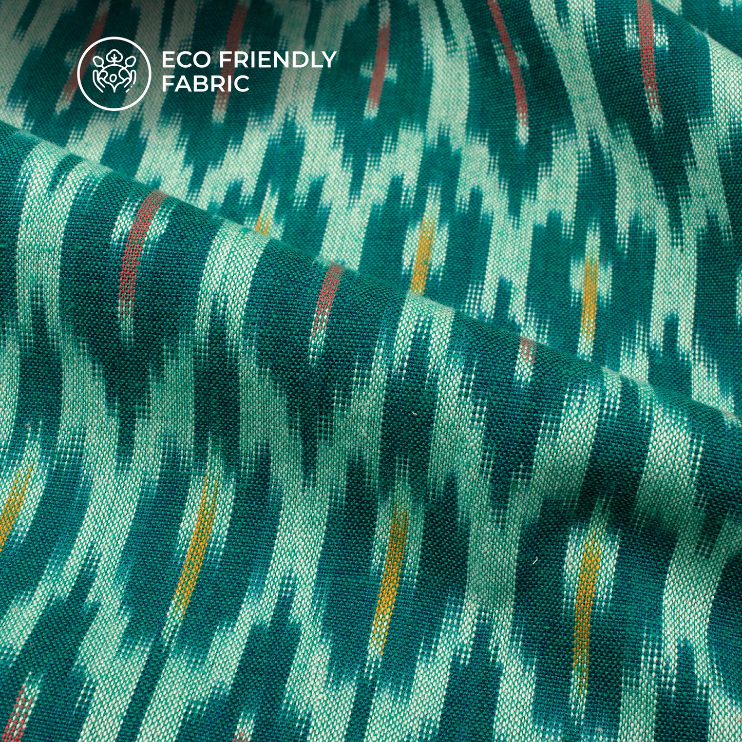 Pre-Washed Pochampally Ikat Weave Cotton Fabric