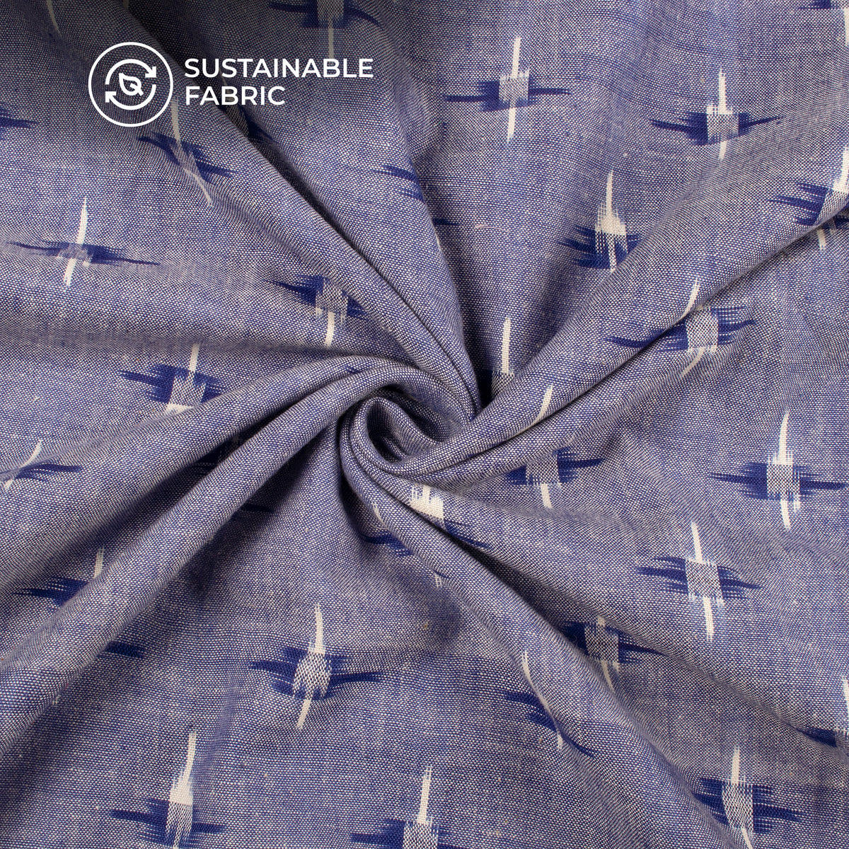 Pre-Washed Pochampally Weave Double Ikkat Cotton Fabric