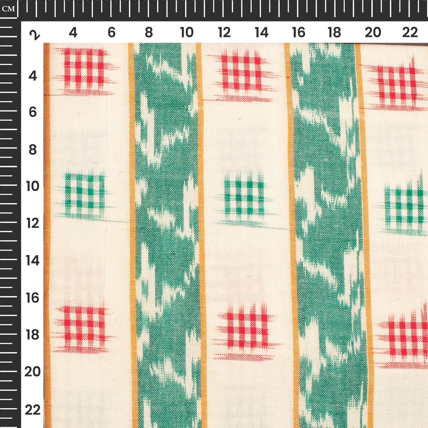 Pre-Washed Pochampally Weave Double Ikat Cotton Fabric