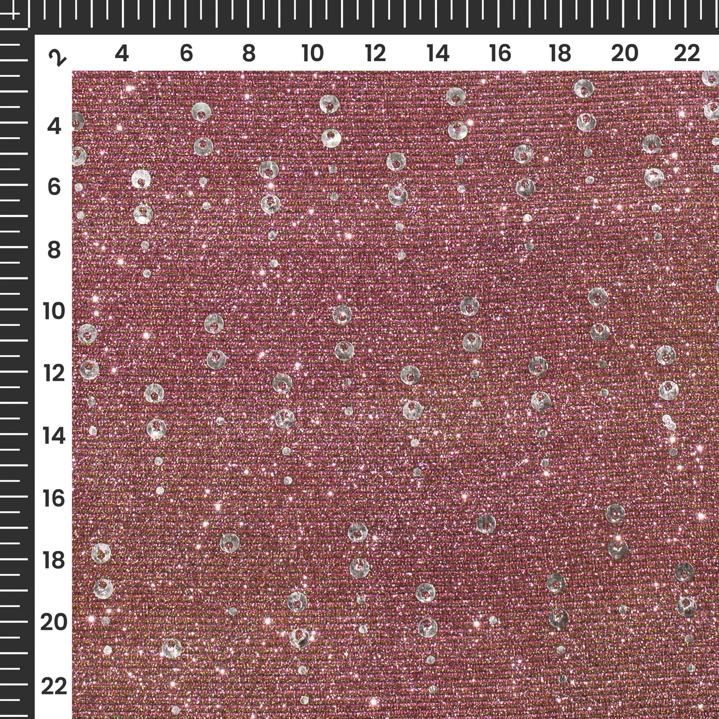 Trendy Magenta Pink Silver Zari Sequins Work On Imported Fabric