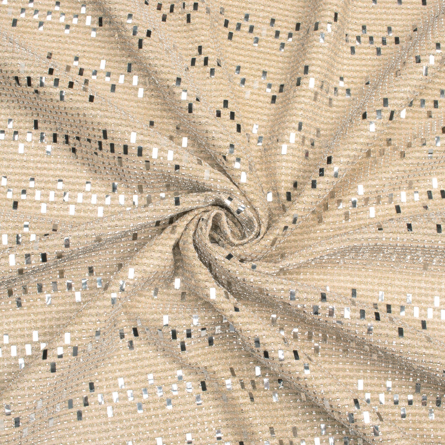 Gorgeous Zari Work With Glitter On Imported Fabric