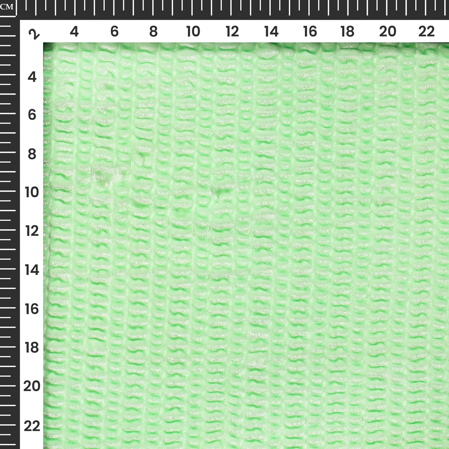 Trendy Seafoam Bubble Imported Stretched Velvet Fabric