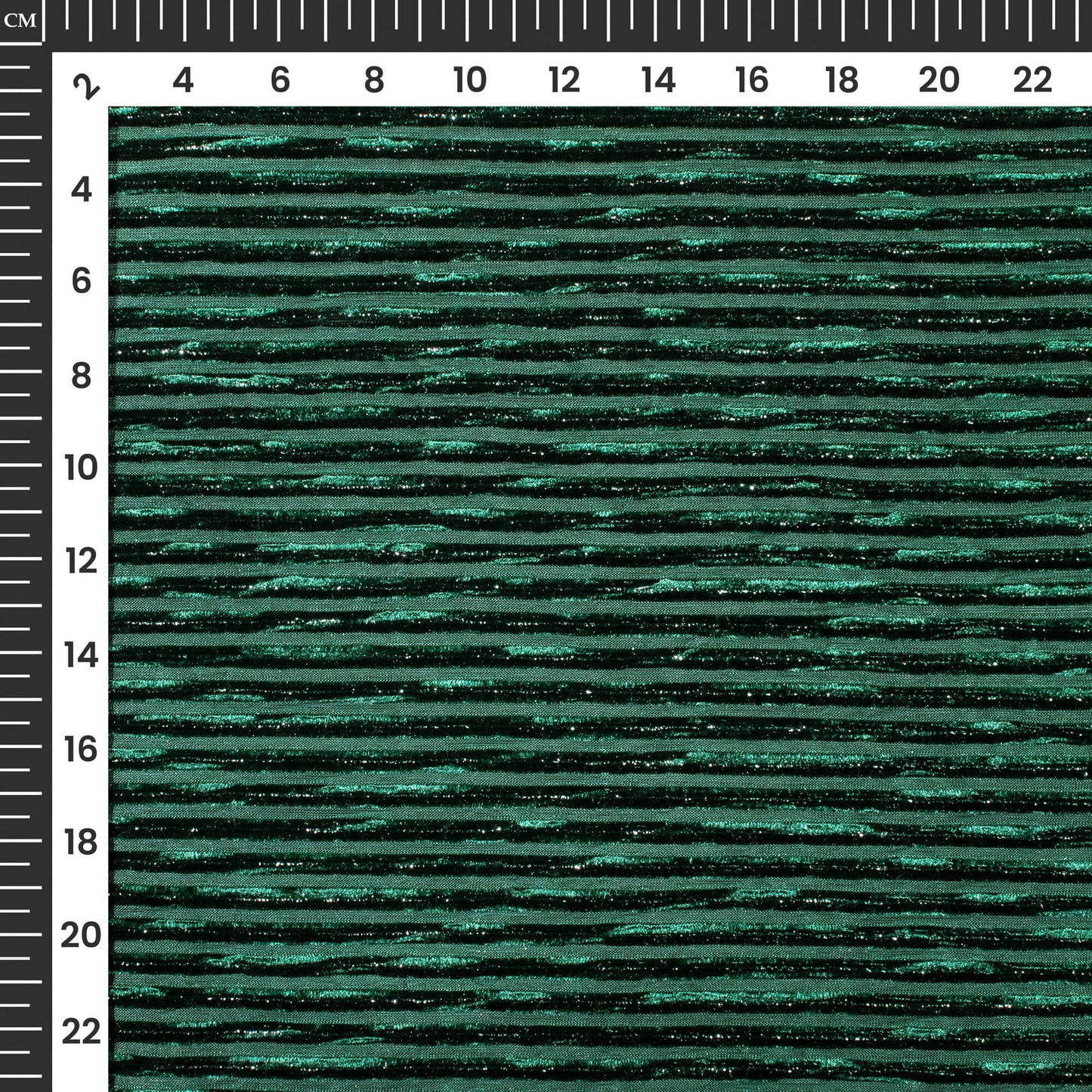 Exclusive Dark Green Stripes Luxurious Imported Velvet Fabric