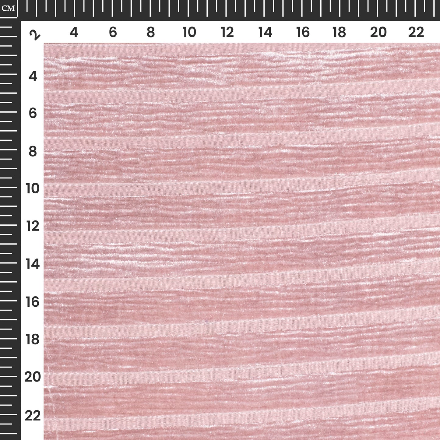 Beautiful Peach Stripes Luxurious Imported Velvet Fabric