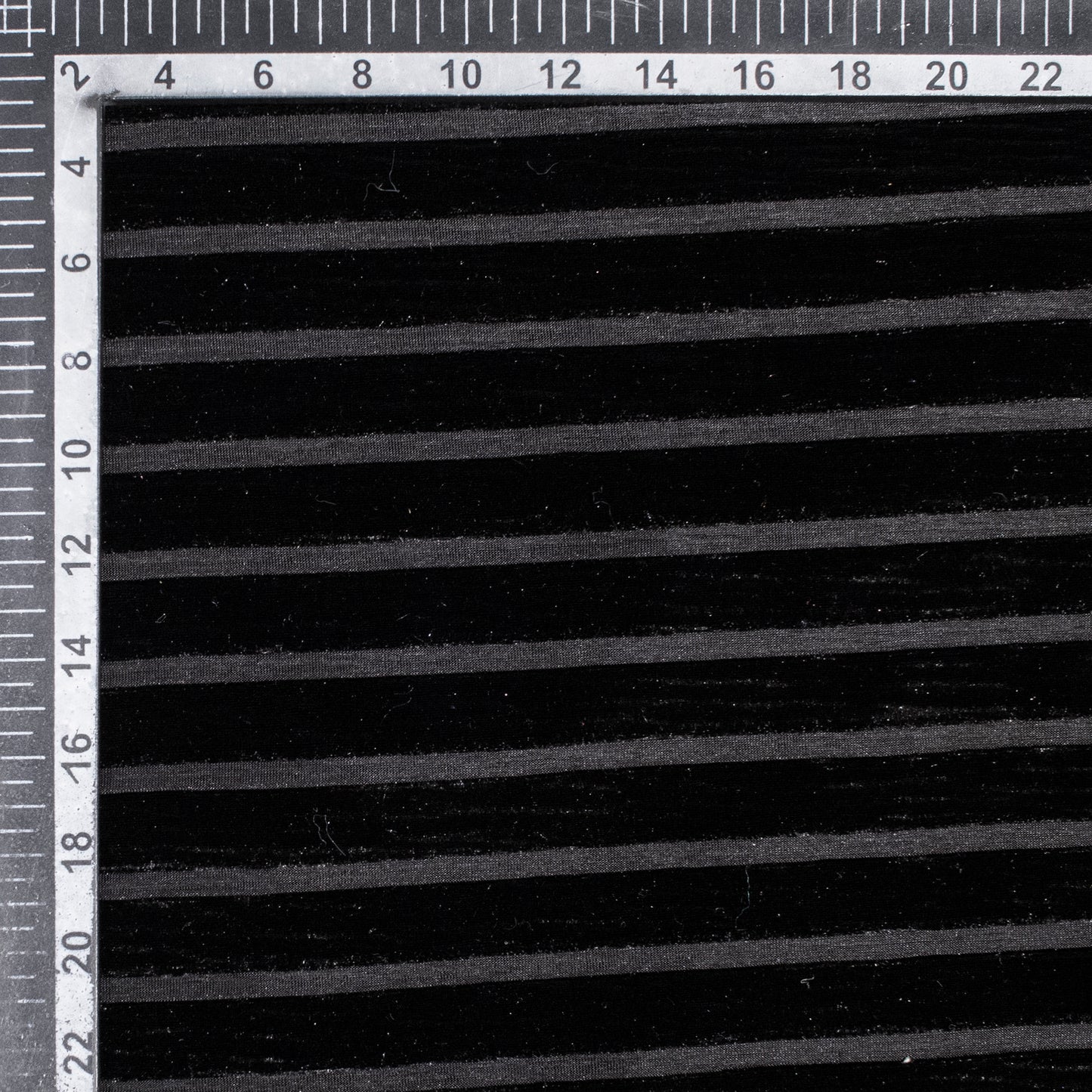 Beautiful Black Stripes Luxurious Imported Velvet Fabric