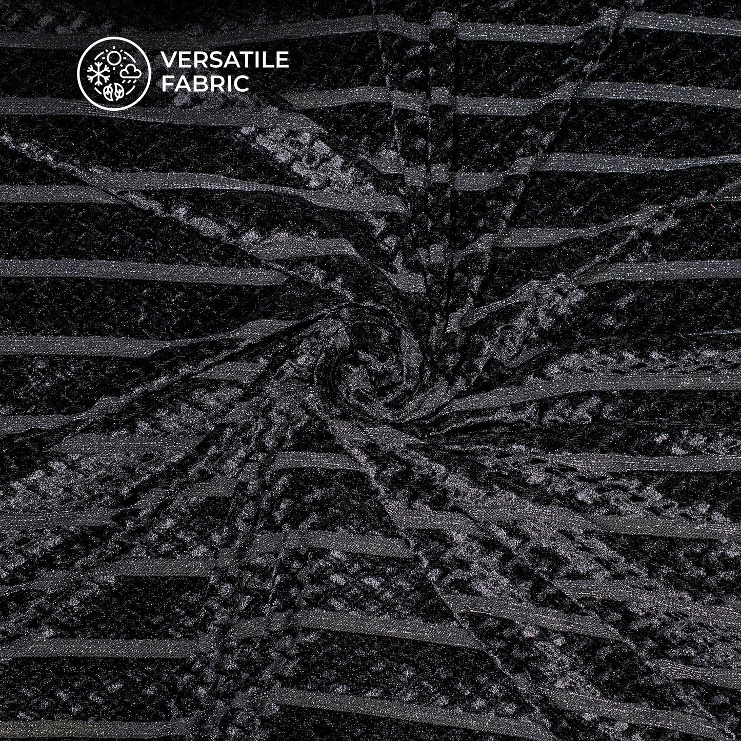 Stunning Geometric Stripes Luxurious Imported Velvet Fabric