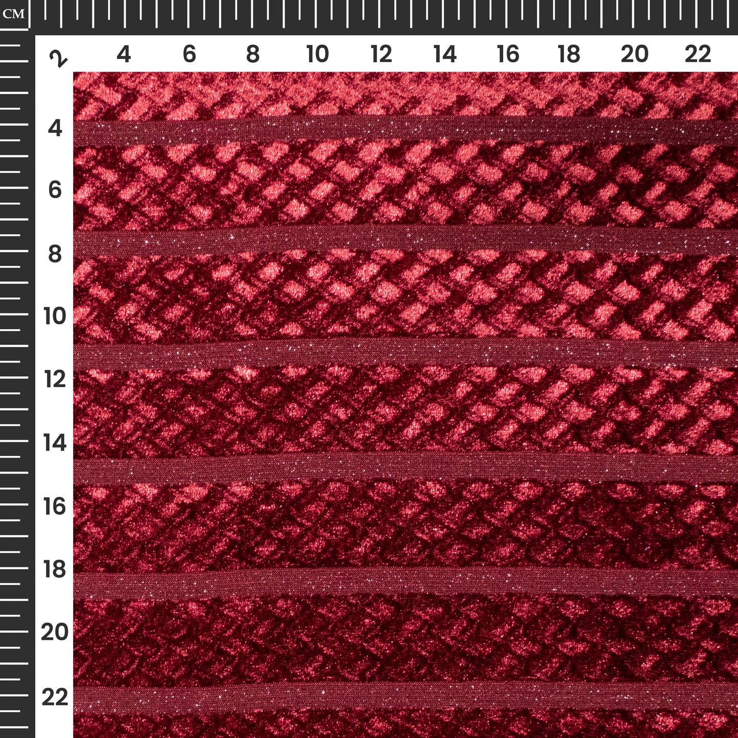 Stunning Geometric Stripes Luxurious Imported Velvet Fabric