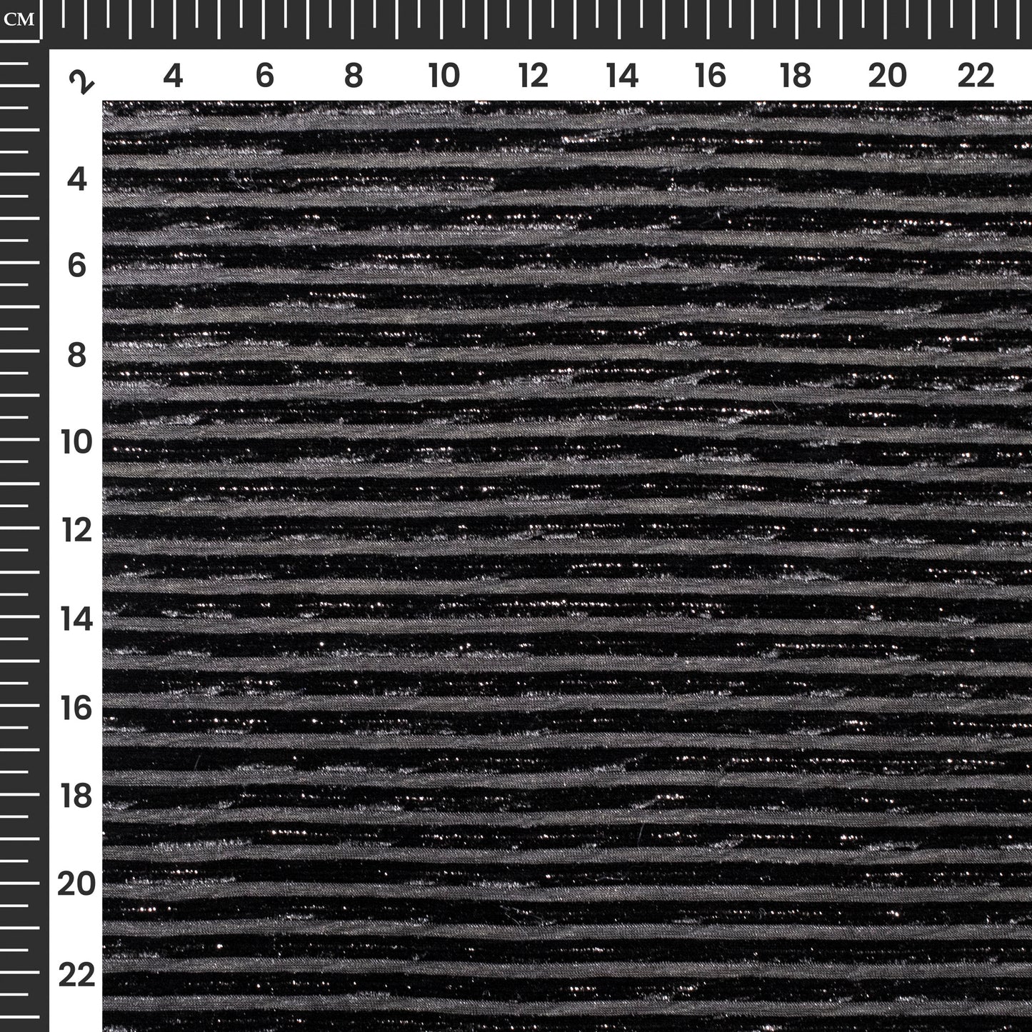 Exclusive Black Stripes Luxurious Imported Velvet Fabric