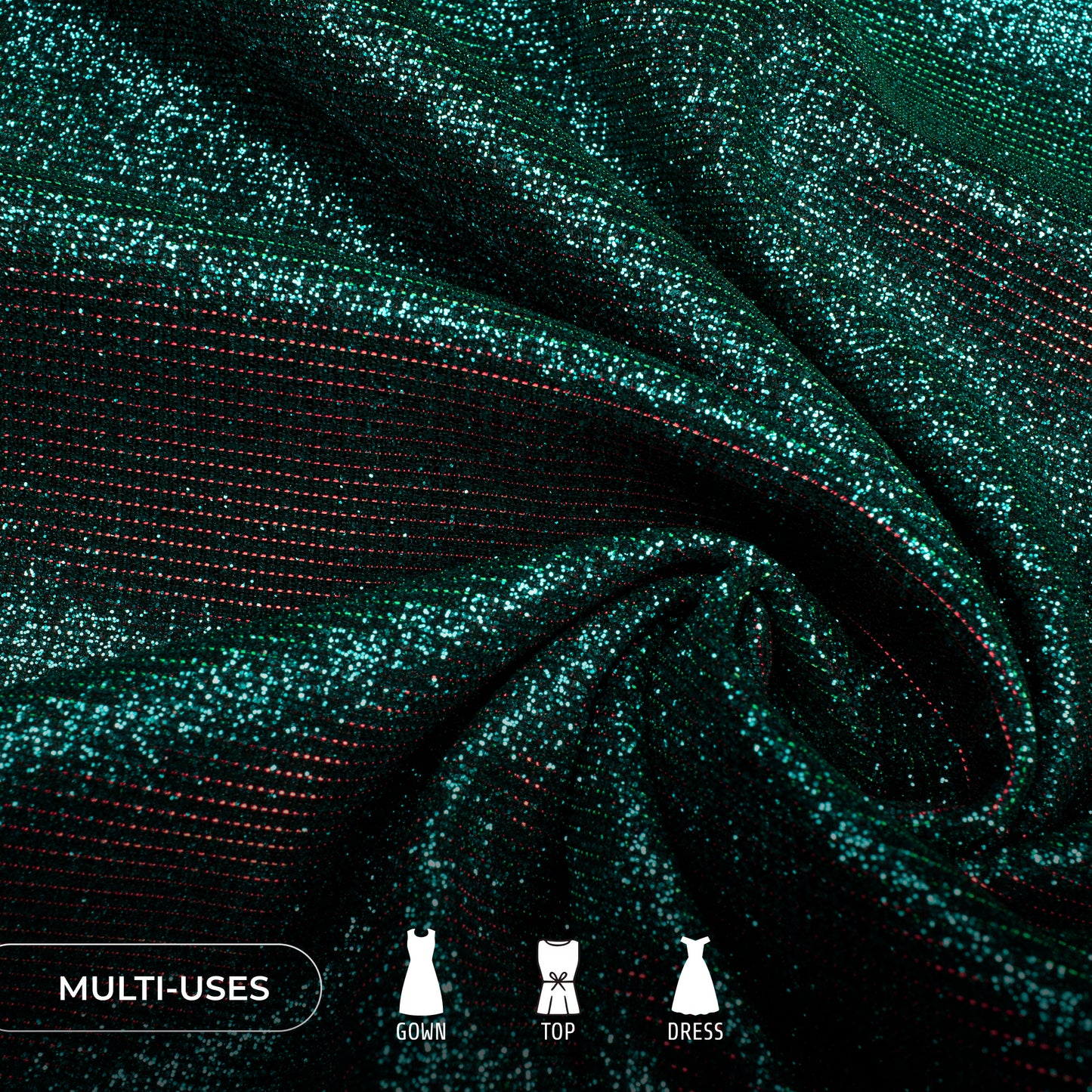 Premium Imported Sparkle Fabric - For Disco Events and DIY Outfit Creations